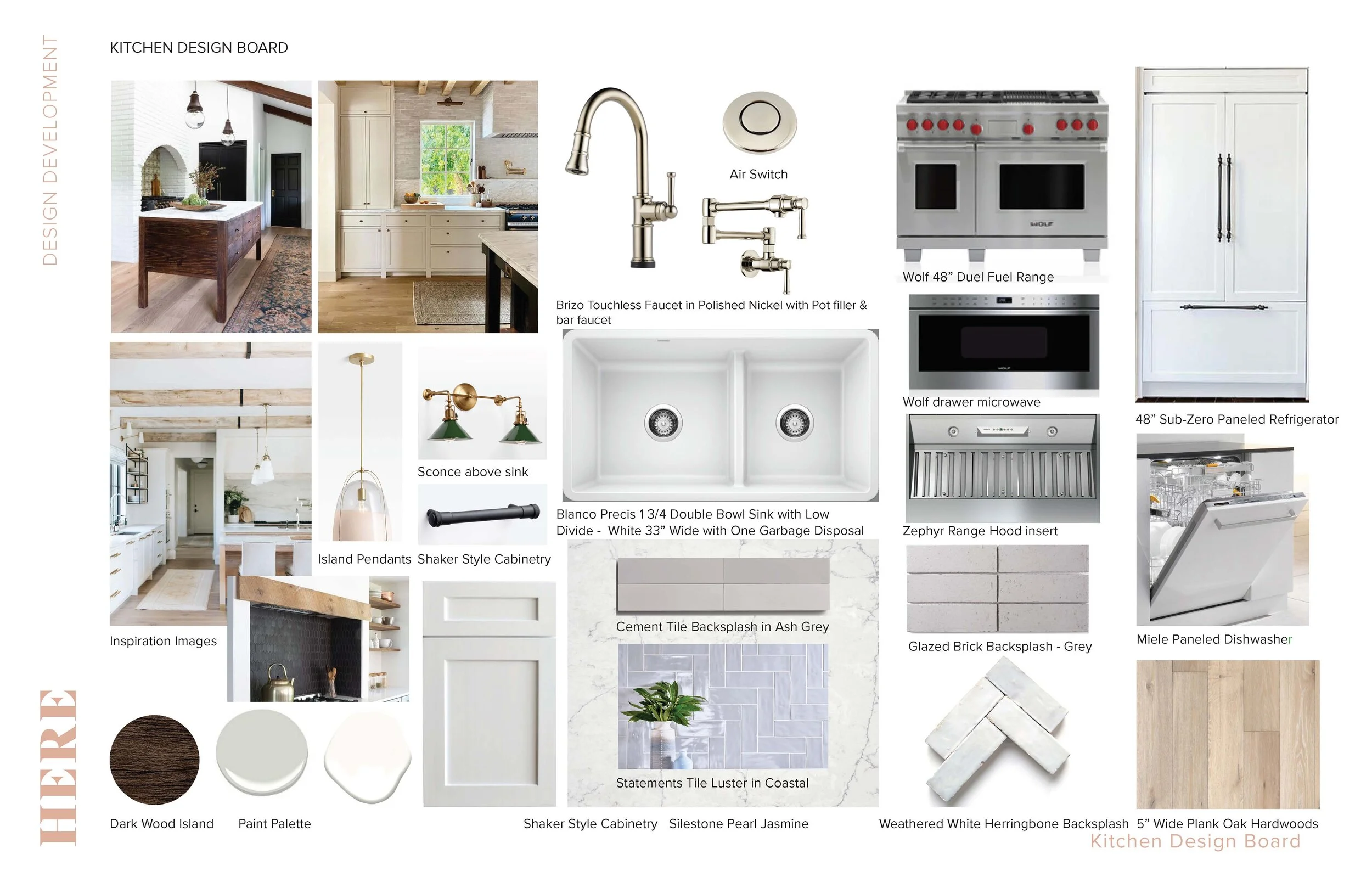 Vashon Island Farmhouse - Kitchen Design Board