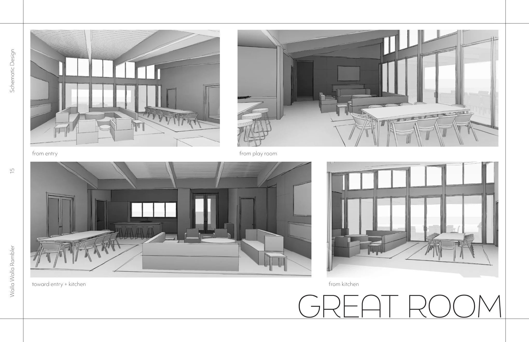 Walla Walla Rambler - Great Room 3D Views