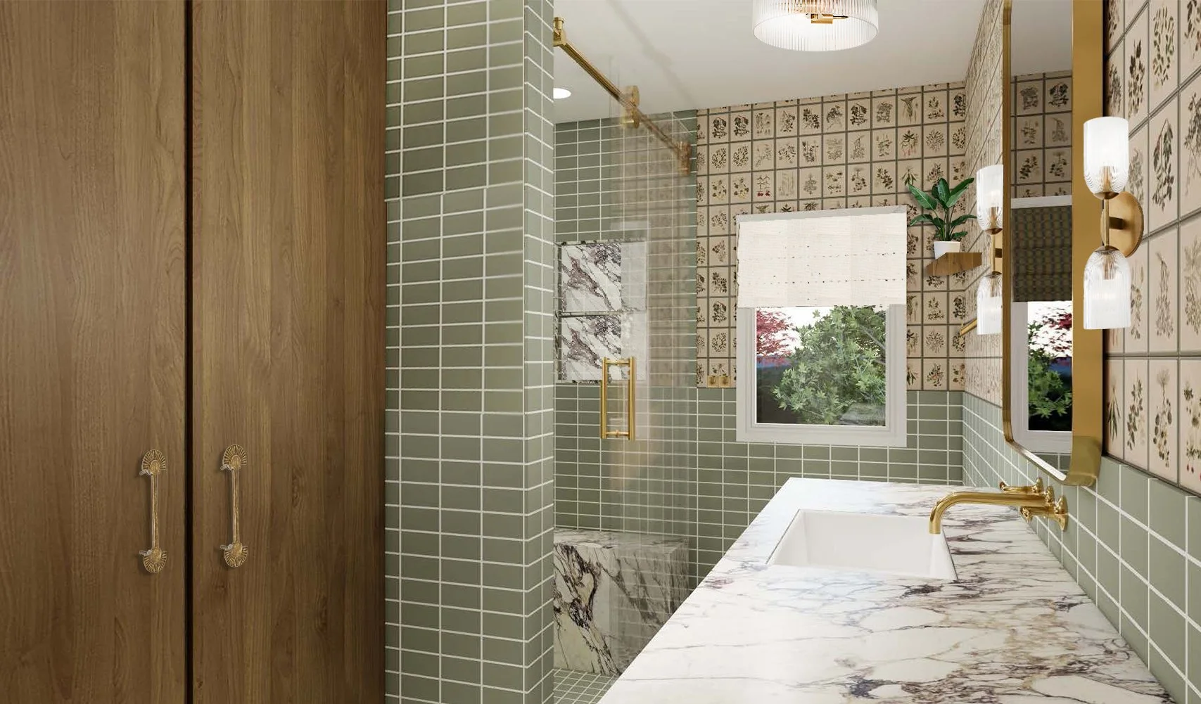 Whimsigoth Cottage Addition - Bathroom Rendering