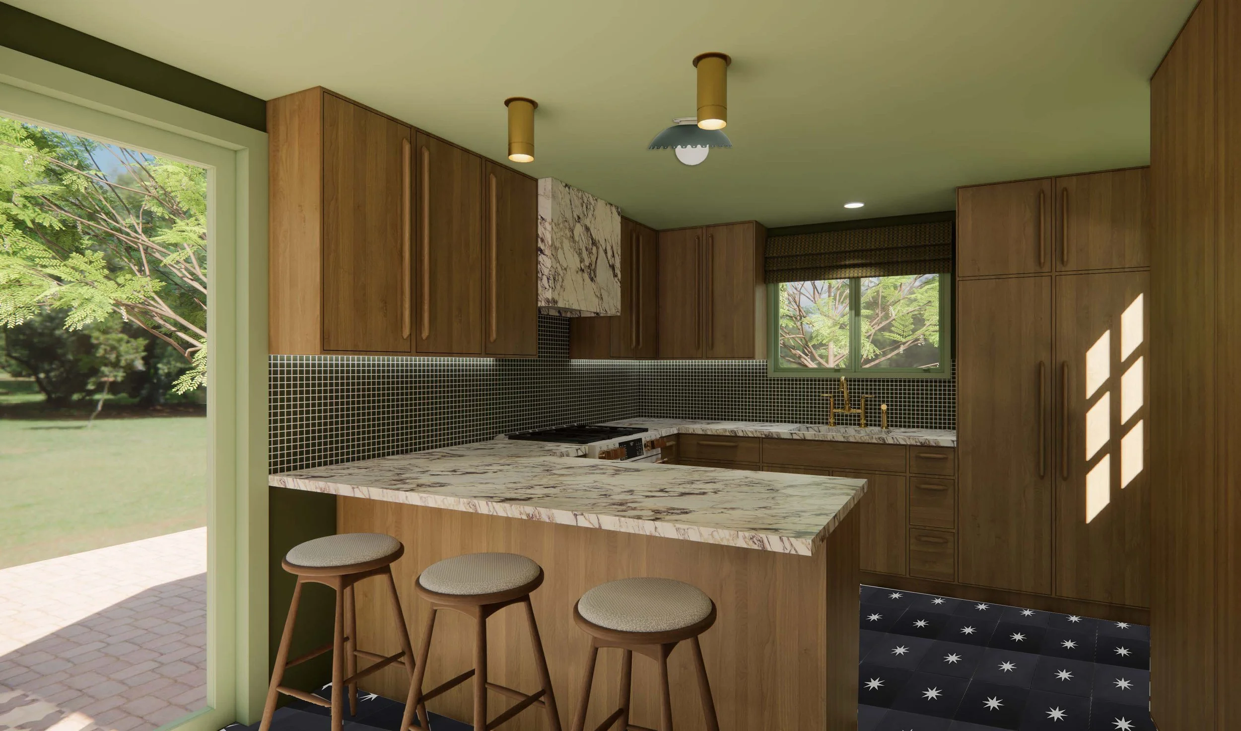 Whimsigoth Cottage Addition - Kitchen Rendering