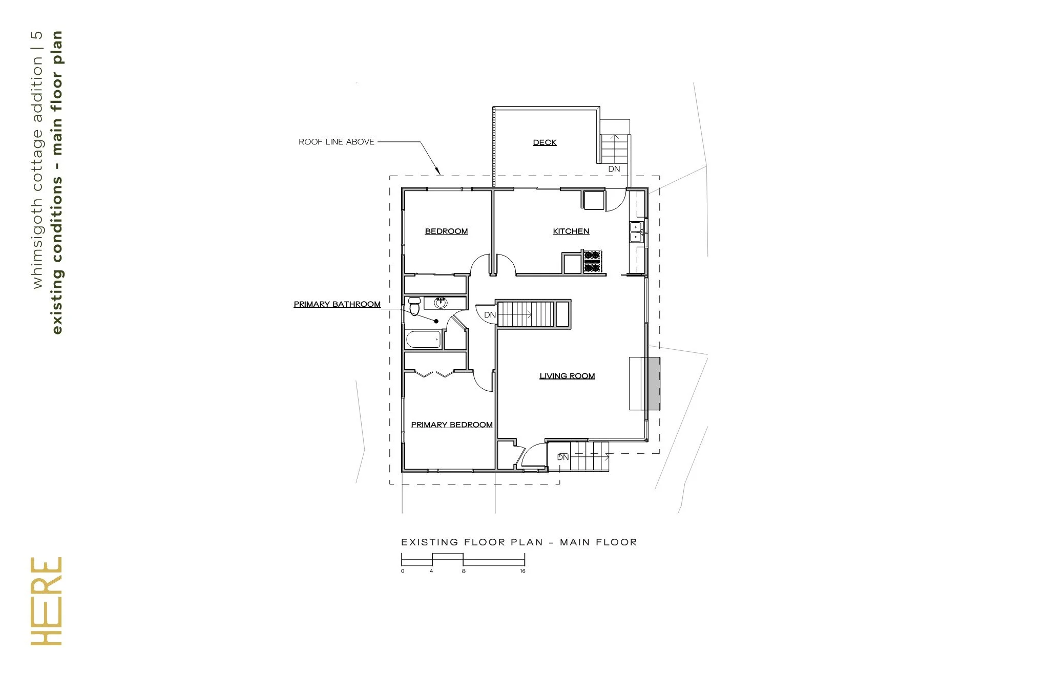 Whimsigoth Cottage Addition - Existing Floor Plan Main Level