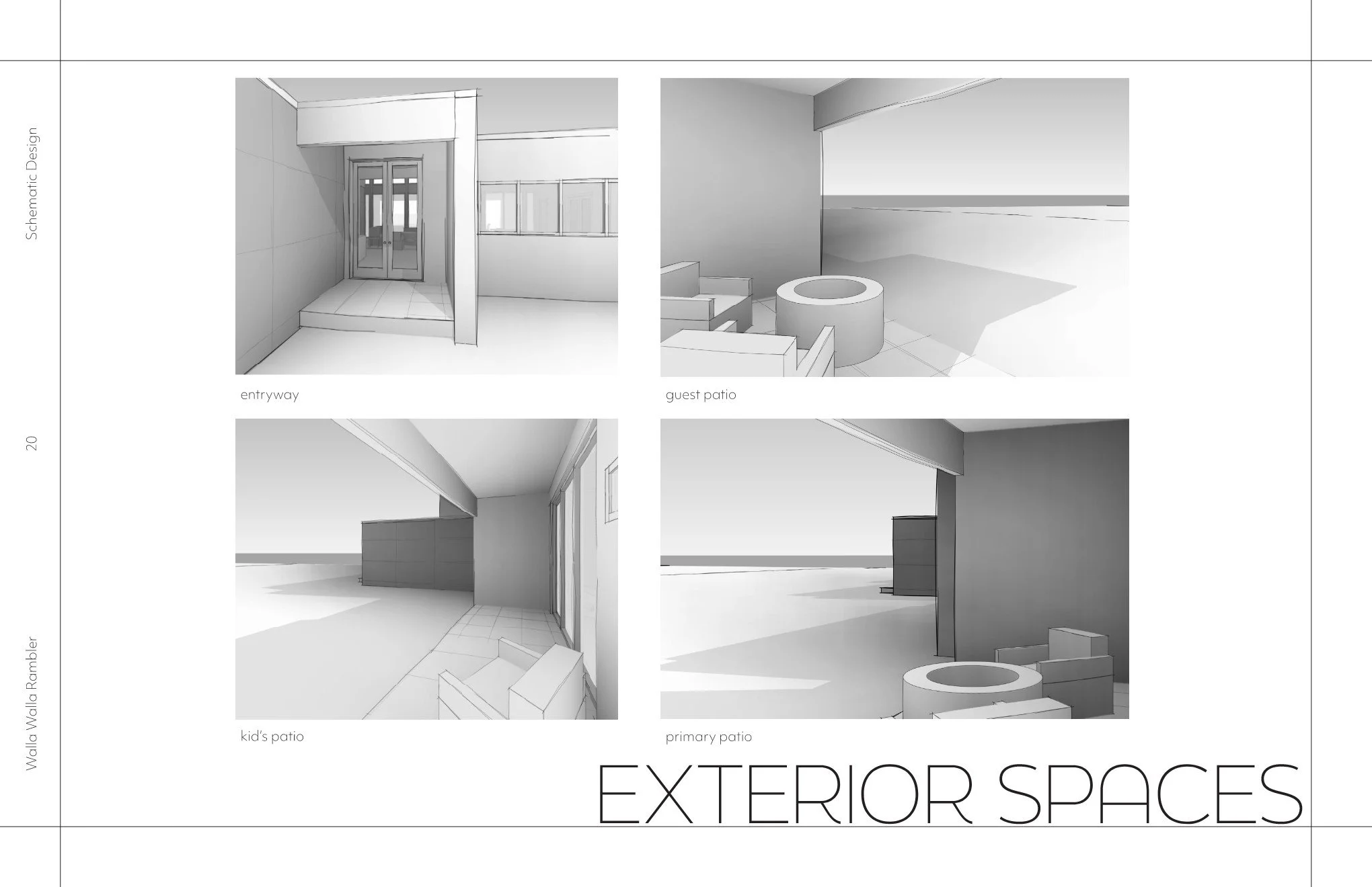 Walla Walla Rambler - Exterior Spaces 3D Views