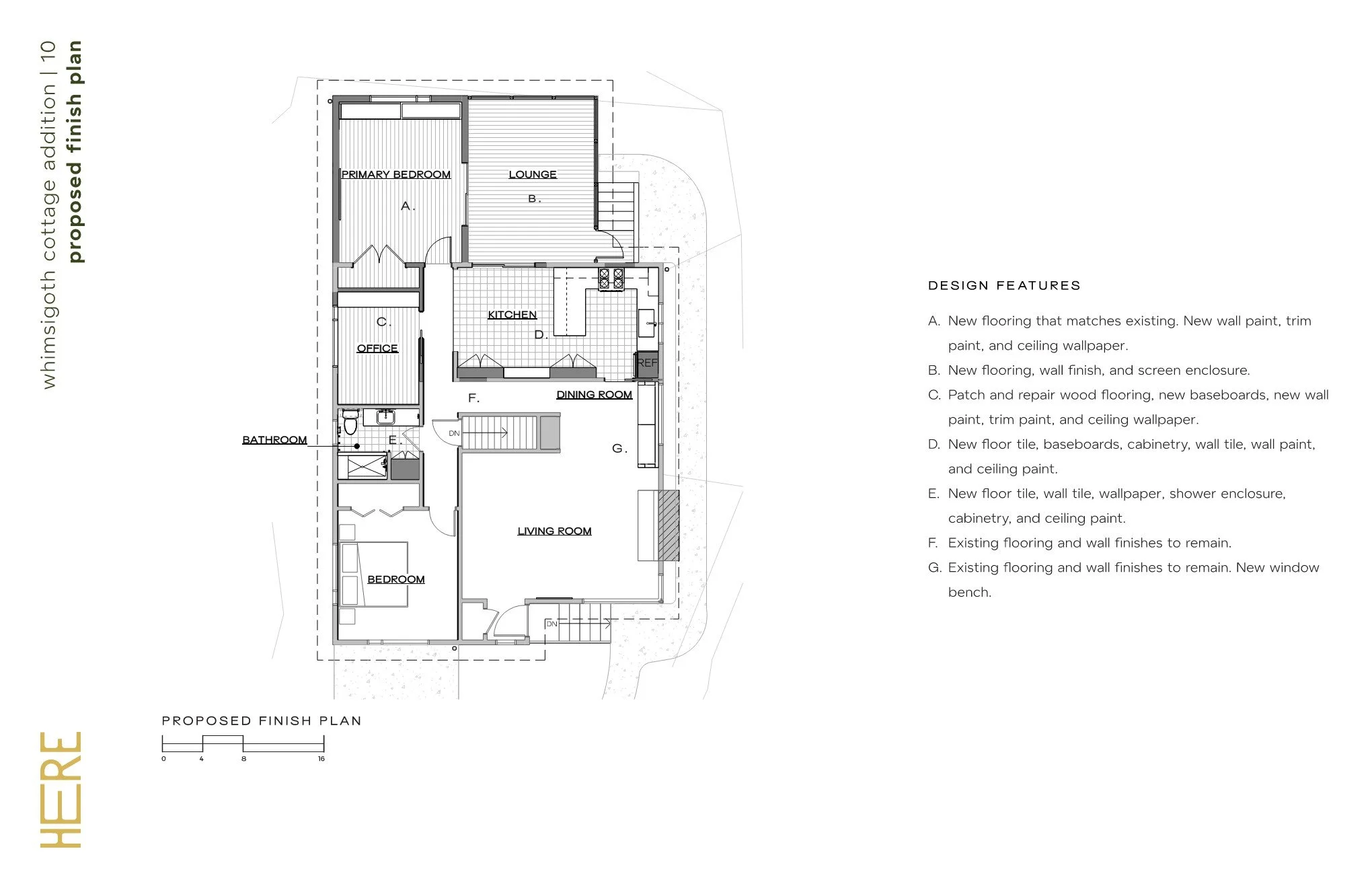 Whimsigoth Cottage Addition - Proposed Finish Plan