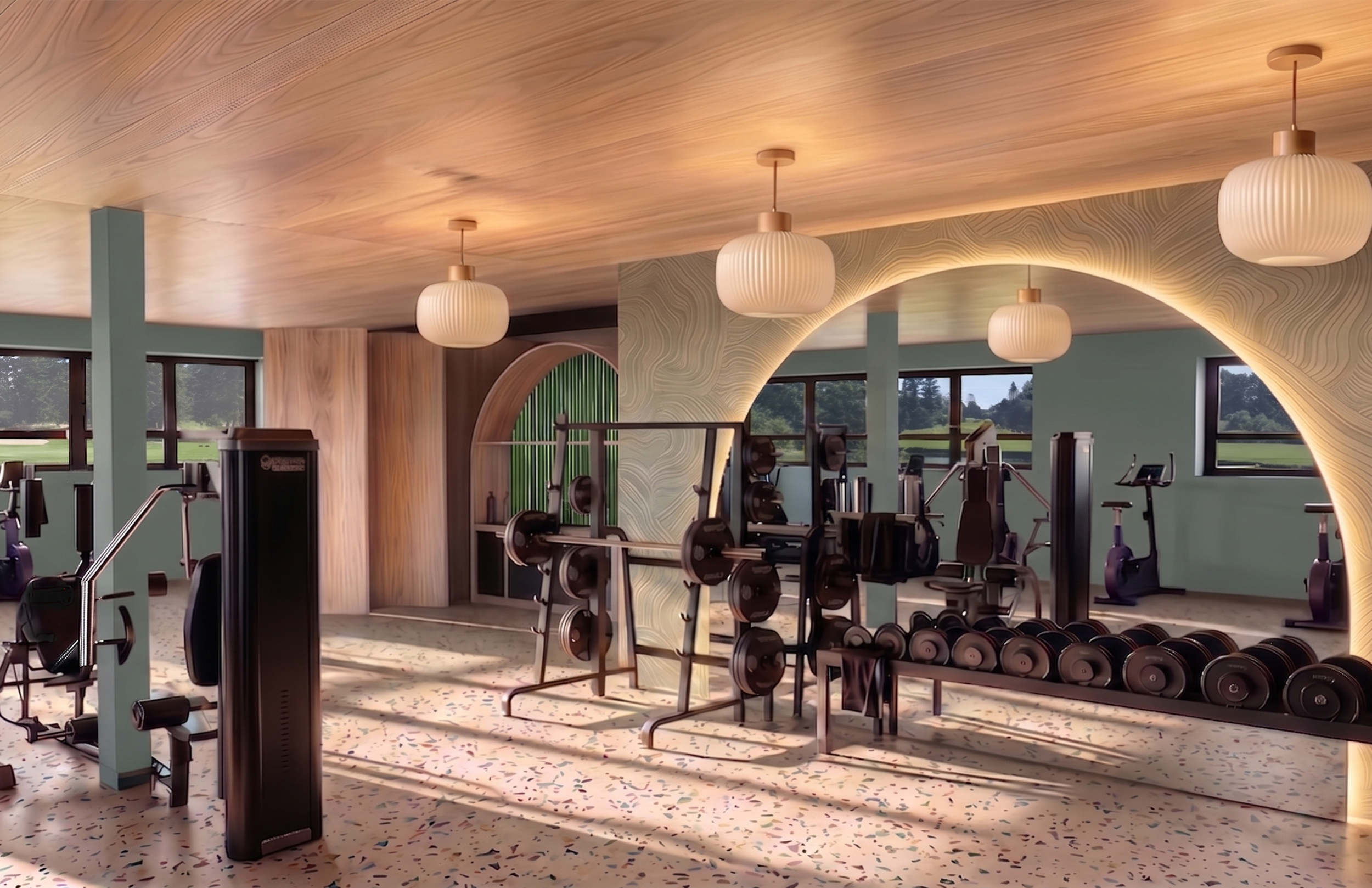 Useless Bay Golf + Country Club - HERE architecture + interiors - Fitness Studio Rendering.png