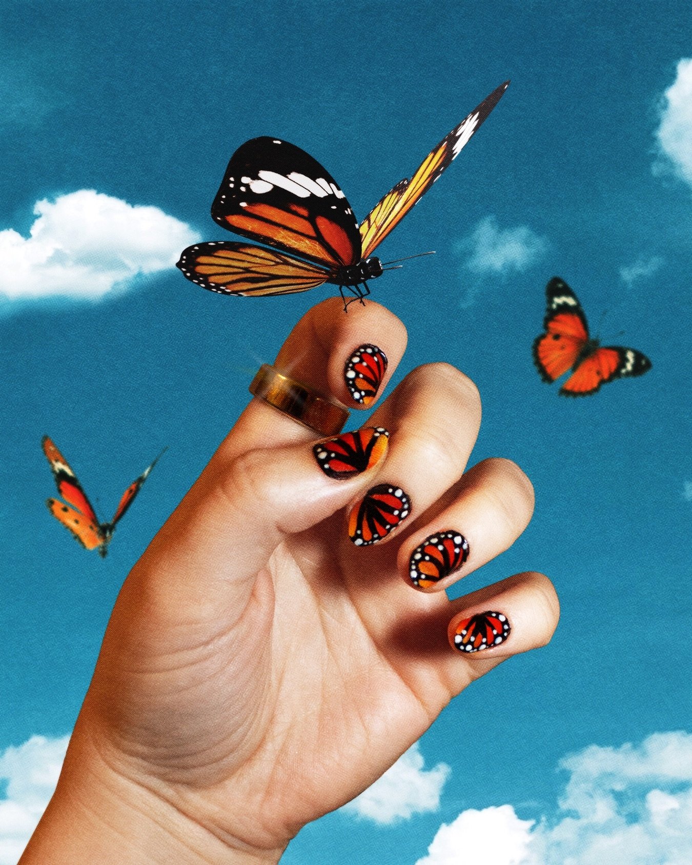 🦋✨☁️

| #nailart #DIYnails #nailedit #butterfly #butterflies #monarch #manicure