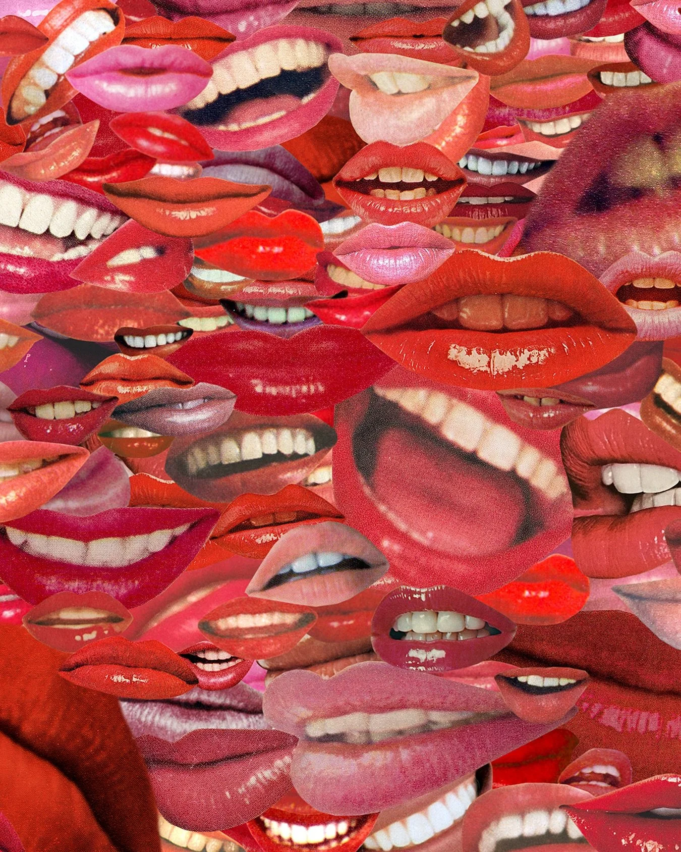 👄 Bringing this collage back from the dead for Halloween. 

&ldquo;The Word on Everyone&rsquo;s Lips&rdquo;, digital collage, 2018. 

| #lips #collage #art #halloween