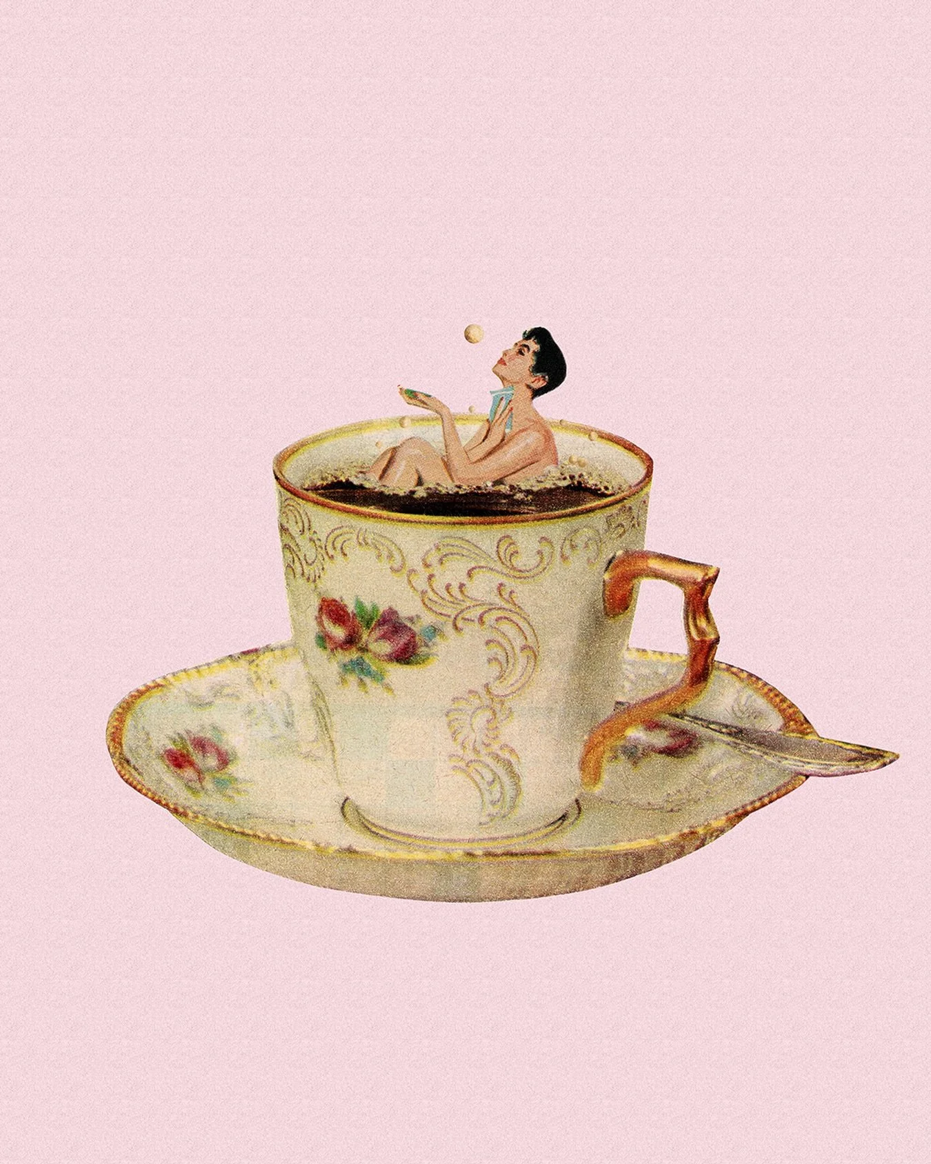 Steeping 🫧☕️

Digital collage, 2025

| #collageart #digitalcollage #bath #tea #vintage #cozy