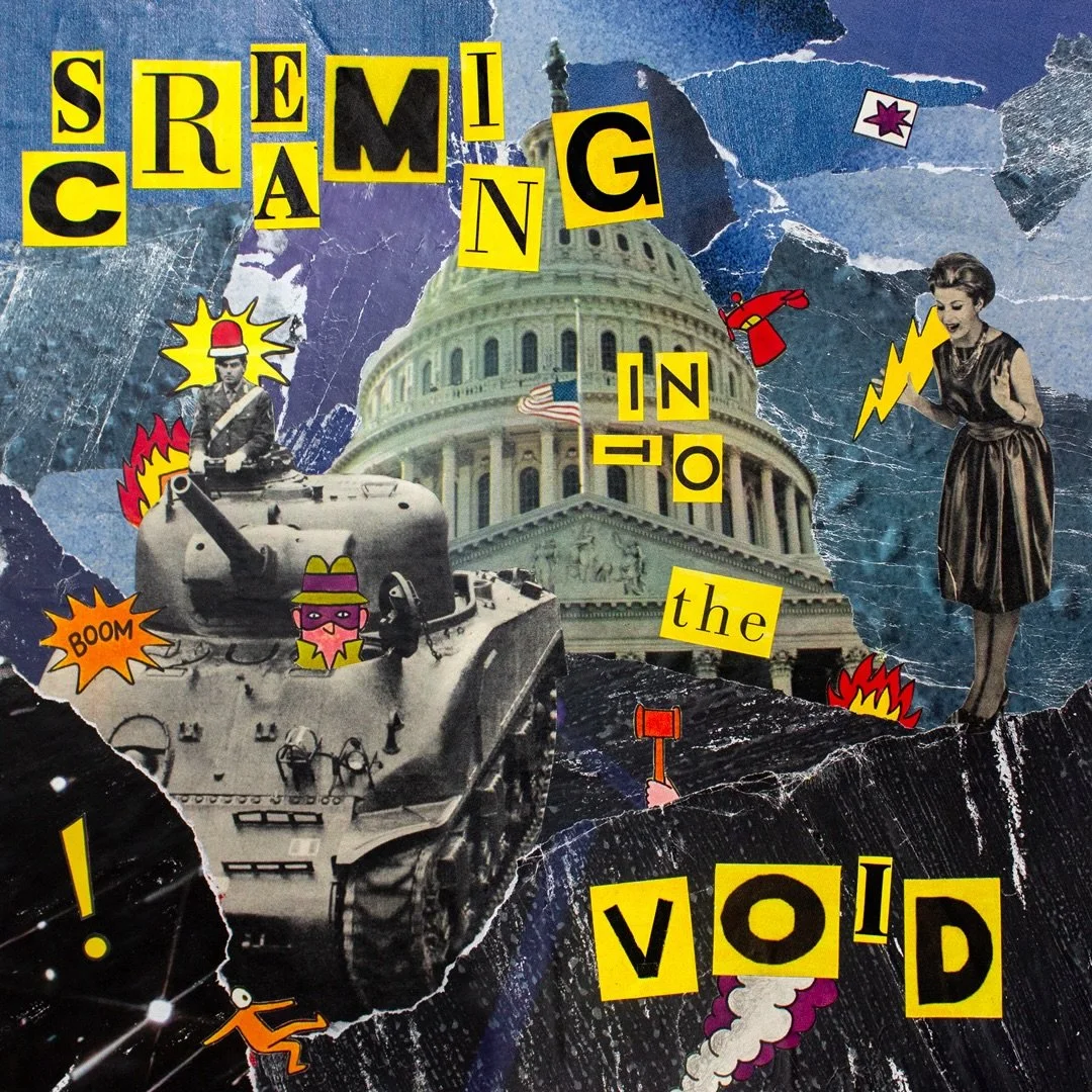 SCREAMING INTO THE VOID 📣🚨🌩️

Can we maybe all have a collective scream about, well, everything? 😅

&ldquo;Screaming into the Void&rdquo; is a collage I made during my residency week. It measures 12&rdquo; x 12&rdquo;, and is a mixed media collag