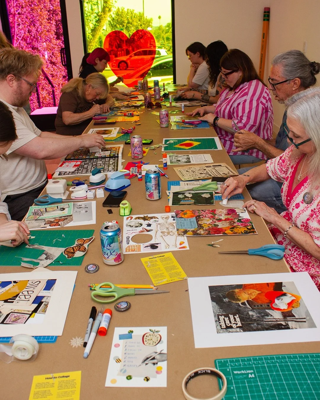 Workshop artists in action. ❤️ Next class is this Saturday! ✂️

| #collage #thingstodoinla #workshop #art #analogcollage