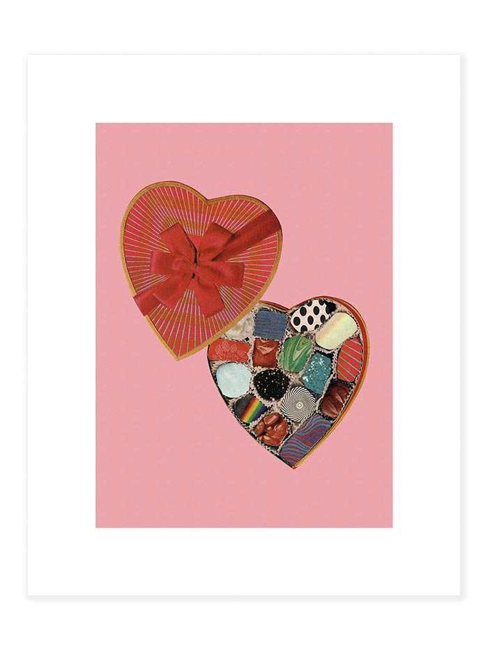 Candy Hearts Art Print