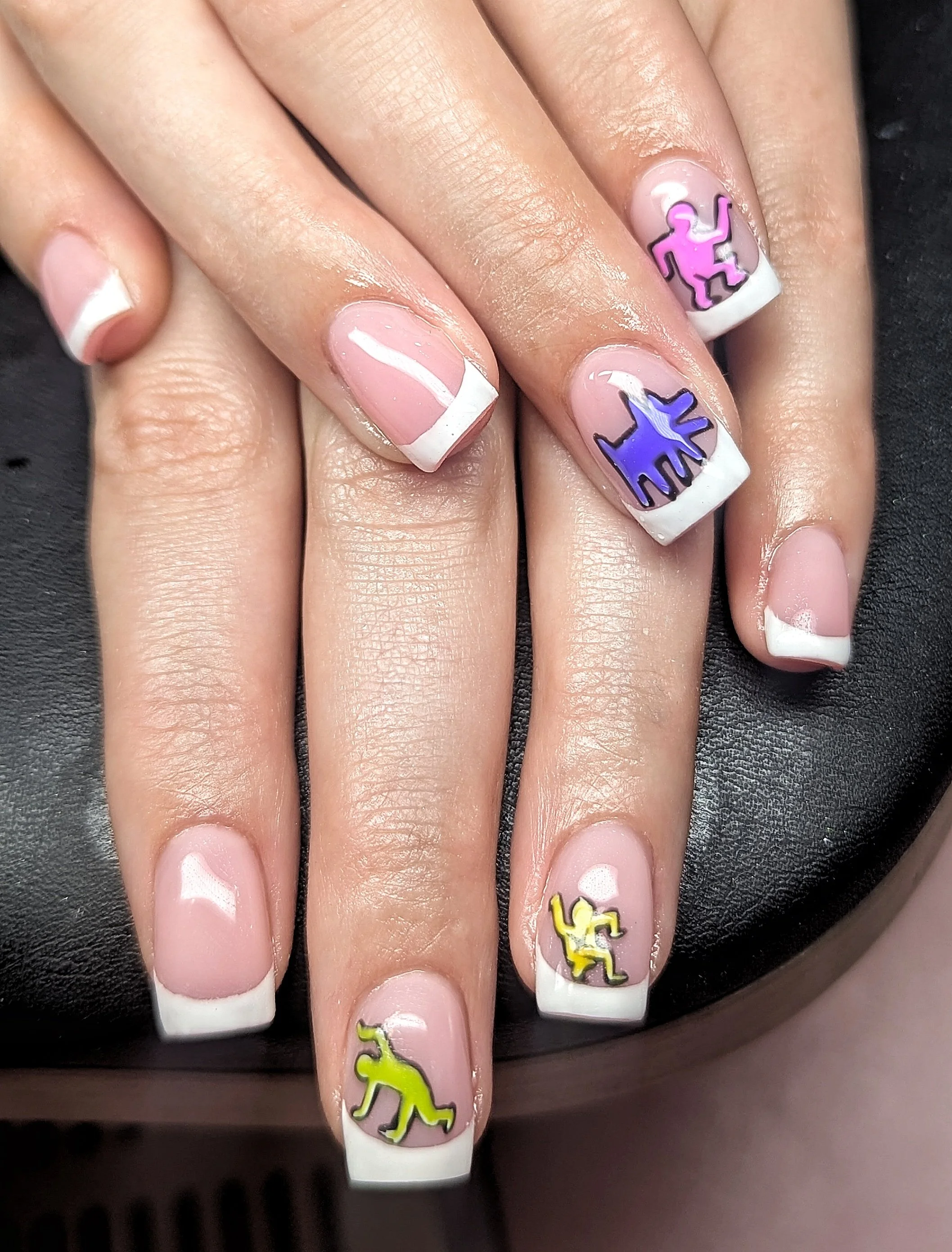 Gel Extension Manicure with Level 3 - Complex Art and Level 1 - Basic Art