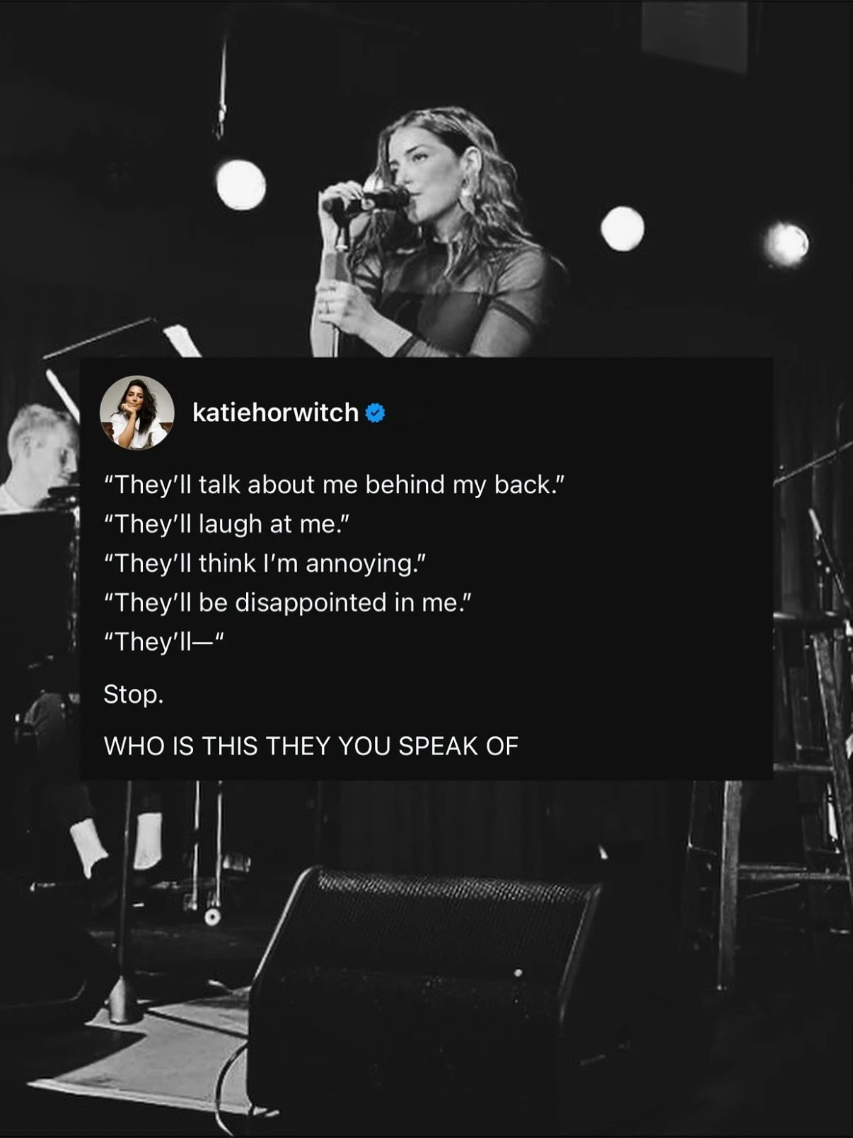 WHO. IS. &ldquo;THEY&rdquo; ??????????

The amount of times I&rsquo;ve held myself back because of what &ldquo;they&rdquo; might think/say is&hellip;really a bummer. I&rsquo;ve hesitated, pivoted, or shut my ideas down way too many times because of t