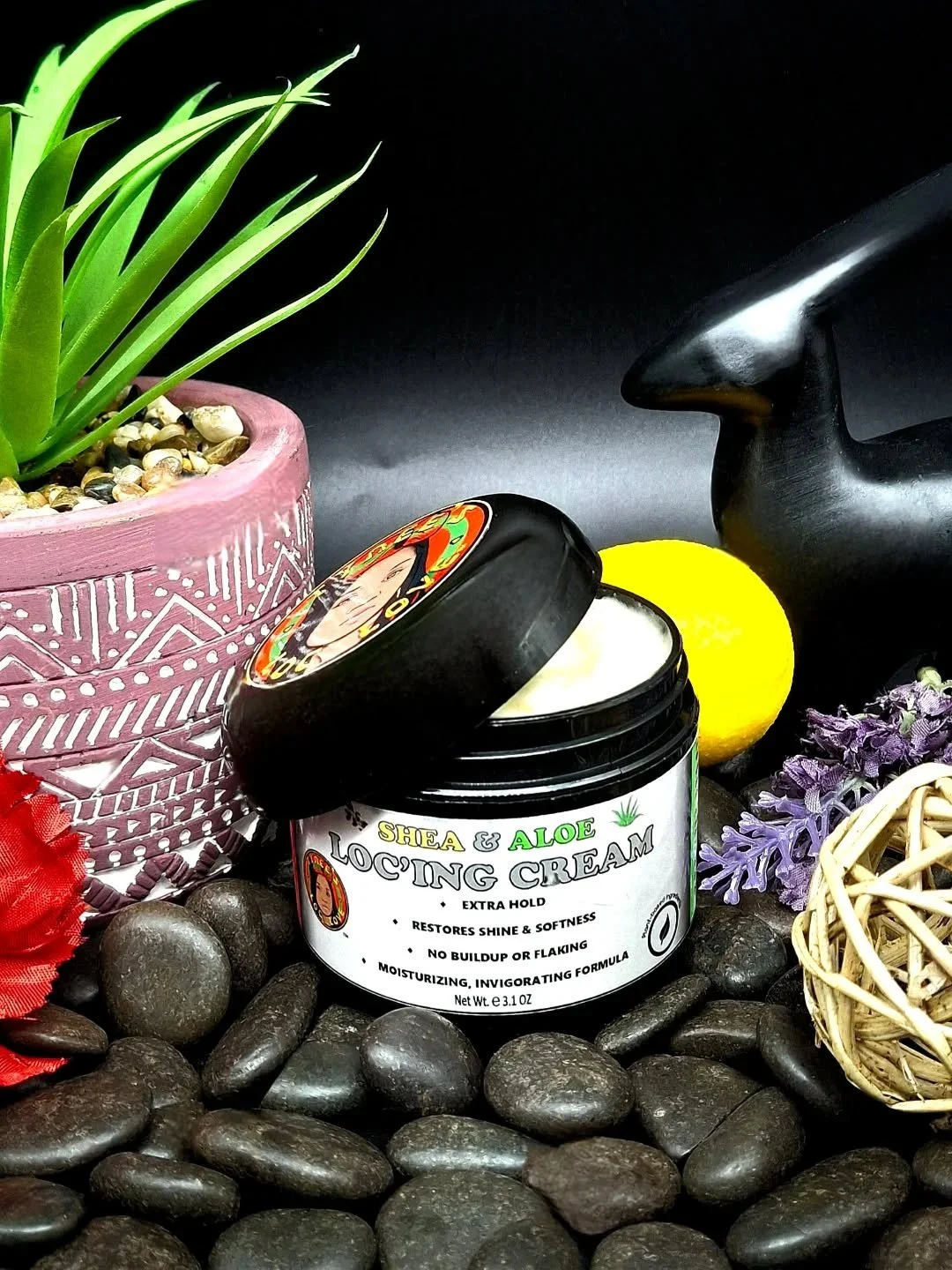 Locs looking flawless starts here. 👑✨
Our Shea &amp; Aloe Loc&rsquo;ing Cream gives you an extra-strong hold&mdash;without buildup or flakes&mdash;while nourishing with shea butter + aloe vera. Moisture locked. Locs thriving. Crown polished. 🌵

#Po