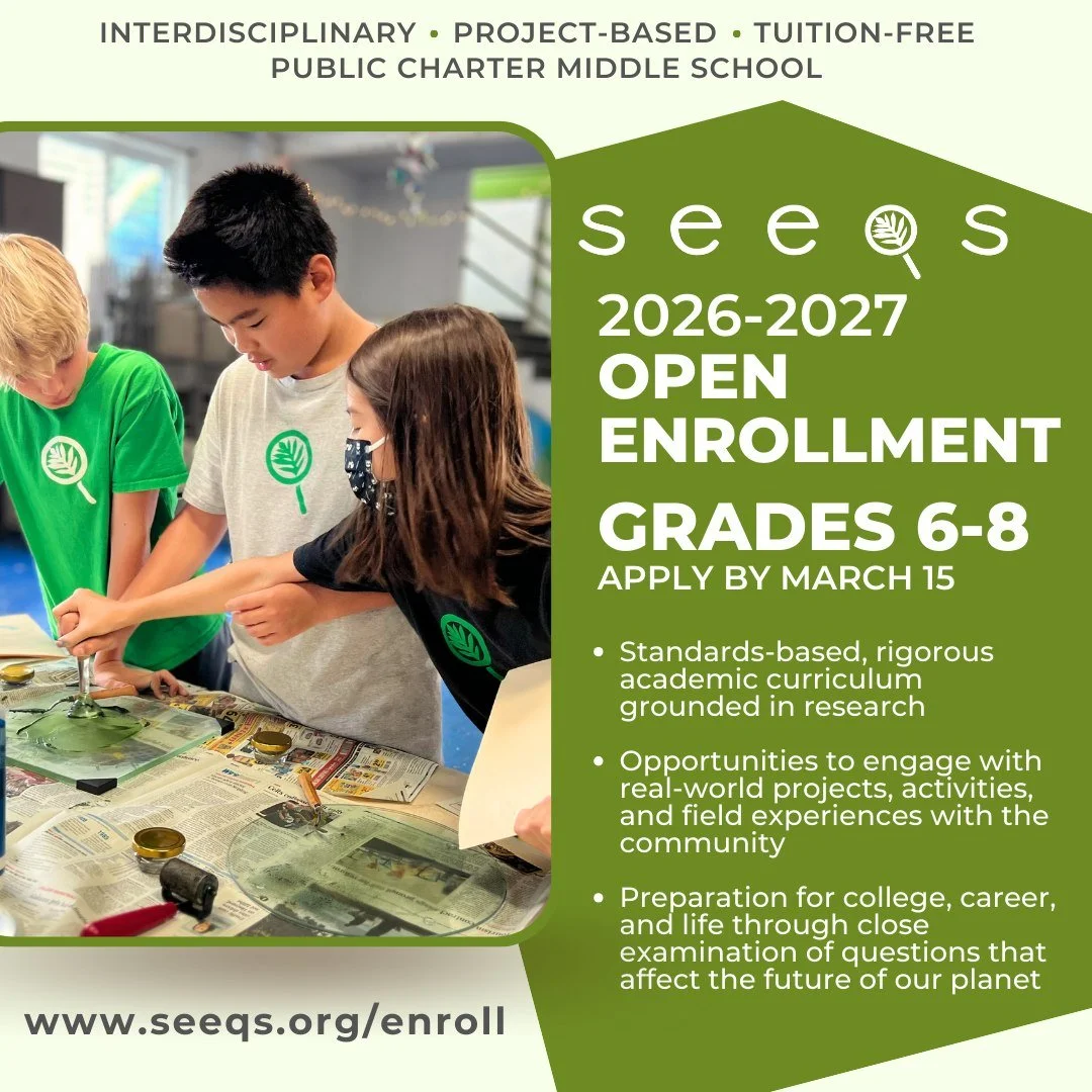 🎉 It&rsquo;s official &mdash; the SEEQS SY26&ndash;27 application is OPEN! 🎉

Looking for a tuition-free, public charter middle school where students learn by doing, explore real-world challenges, and grow as leaders for Hawaiʻi&rsquo;s future? 🌎?