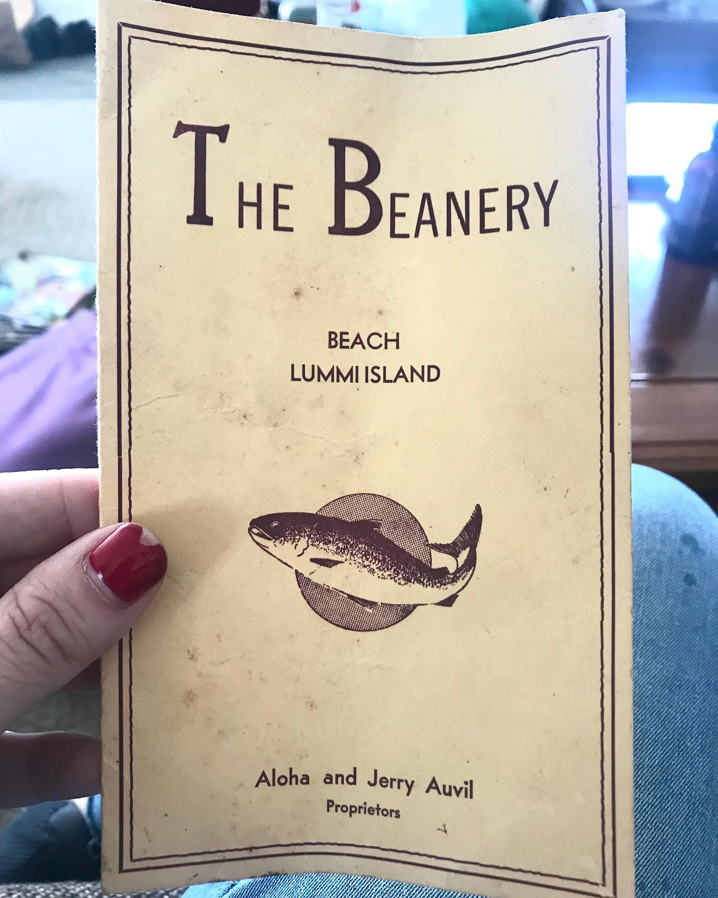 We were looking through old photos at my Great Aunt&rsquo;s house a while back, and found this old menu from The Beanery. 

Our Great-grandma was working there, and that&rsquo;s how she came to meet our Great-Grandpa!  We&rsquo;ll have the full story