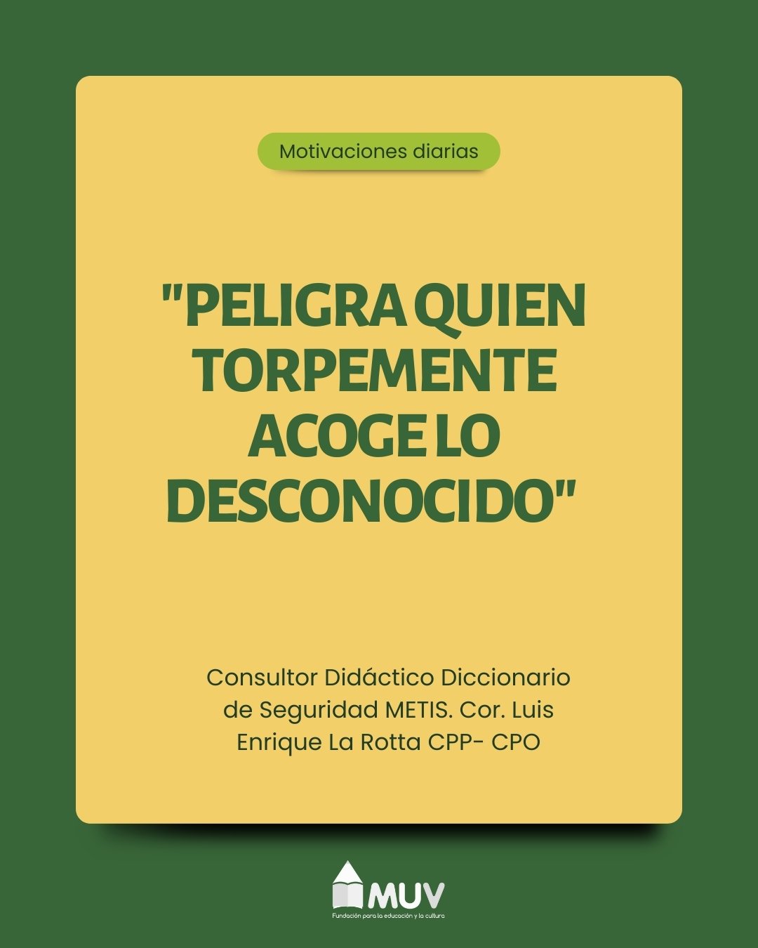 🚧 No todo lo nuevo es peligroso, pero s&iacute; todo lo desconocido merece respeto.

Explorar sin preparaci&oacute;n puede llevarnos a cometer errores que se pueden evitar. La conciencia, el conocimiento y la precauci&oacute;n son aliados clave en c