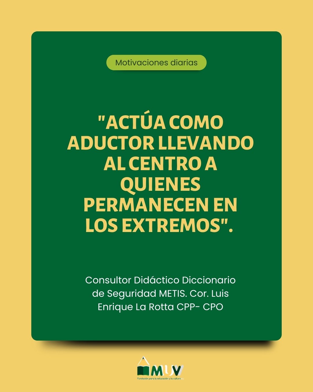 🤝 En un mundo de extremos, el verdadero liderazgo est&aacute; en unir. Ser &quot;aductor&quot; es tender puentes, construir di&aacute;logo y encontrar puntos comunes donde parece que solo hay distancia.

🌍 Porque en el centro, donde se escucha, se 