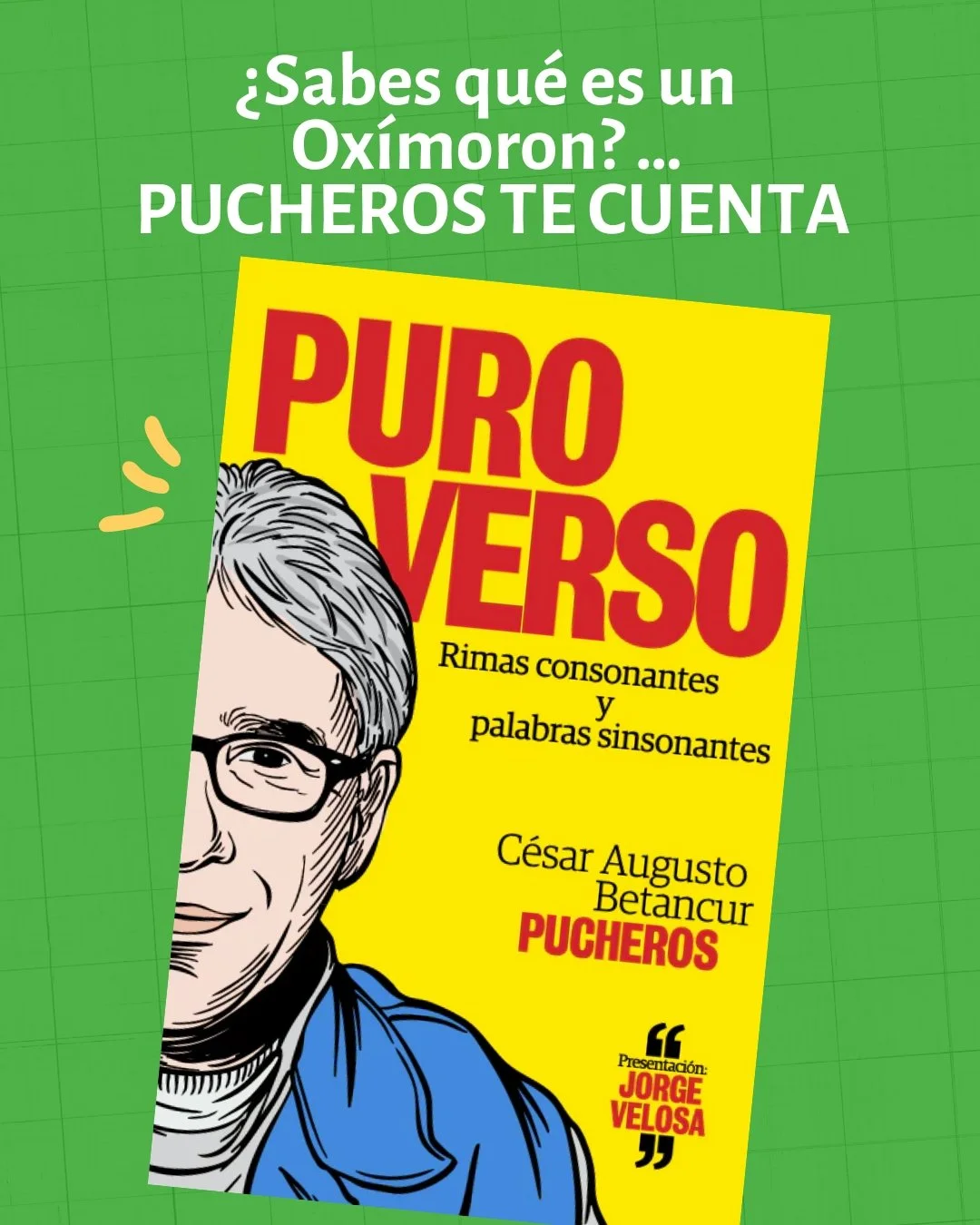 &ldquo;La rima es mi pan de vida&hellip;&rdquo;
As&iacute; empieza uno de los muchos versos que este libro reg&oacute; por las tablas, los libretos, los teatros y la vida cotidiana de quien lo escribi&oacute;: Pucheros, trovador que nunca se fue, sol