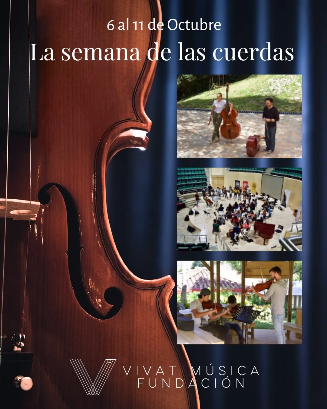 La Semana de las Cuerdas es mucho m&aacute;s que un intensivo musical: es un espacio para crecer, conectar y vibrar al ritmo del aprendizaje con los mejores.
Durante una semana, j&oacute;venes int&eacute;rpretes de viol&iacute;n, viola, cello y contr