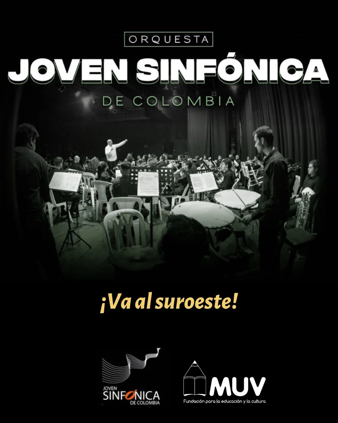 La Joven Sinfónica de Colombia (@jovensinfonicacol) es una orquesta juvenil con sede en Medellín que reúne a talentosos músicos egresados de la Red de Escuelas de Música, quienes mantienen un alto nivel interpretati