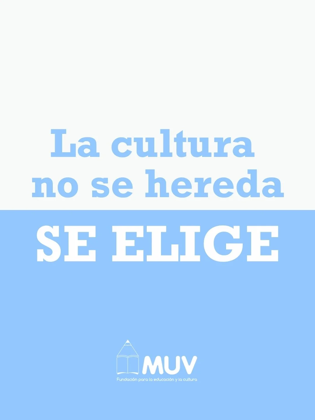 La cultura no se hereda. Se elige. 

Cada vez que entramos a un teatro, a un museo, a un concierto. Cada vez que leemos, que escuchamos con atenci&oacute;n, que nos quedamos un momento m&aacute;s frente a algo que nos interpela. 

Nadie nace sabiendo