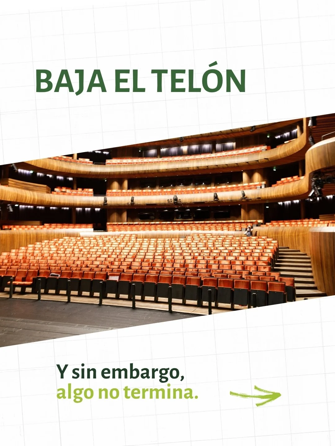El teatro se vac&iacute;a. Las sillas vuelven a su lugar. Quedan los programas en el suelo. 

 Y sin embargo, algo no termina del todo. 

Los neurocient&iacute;ficos tienen un nombre para lo que ocurre cuando vivimos algo en un lugar concreto, con pe
