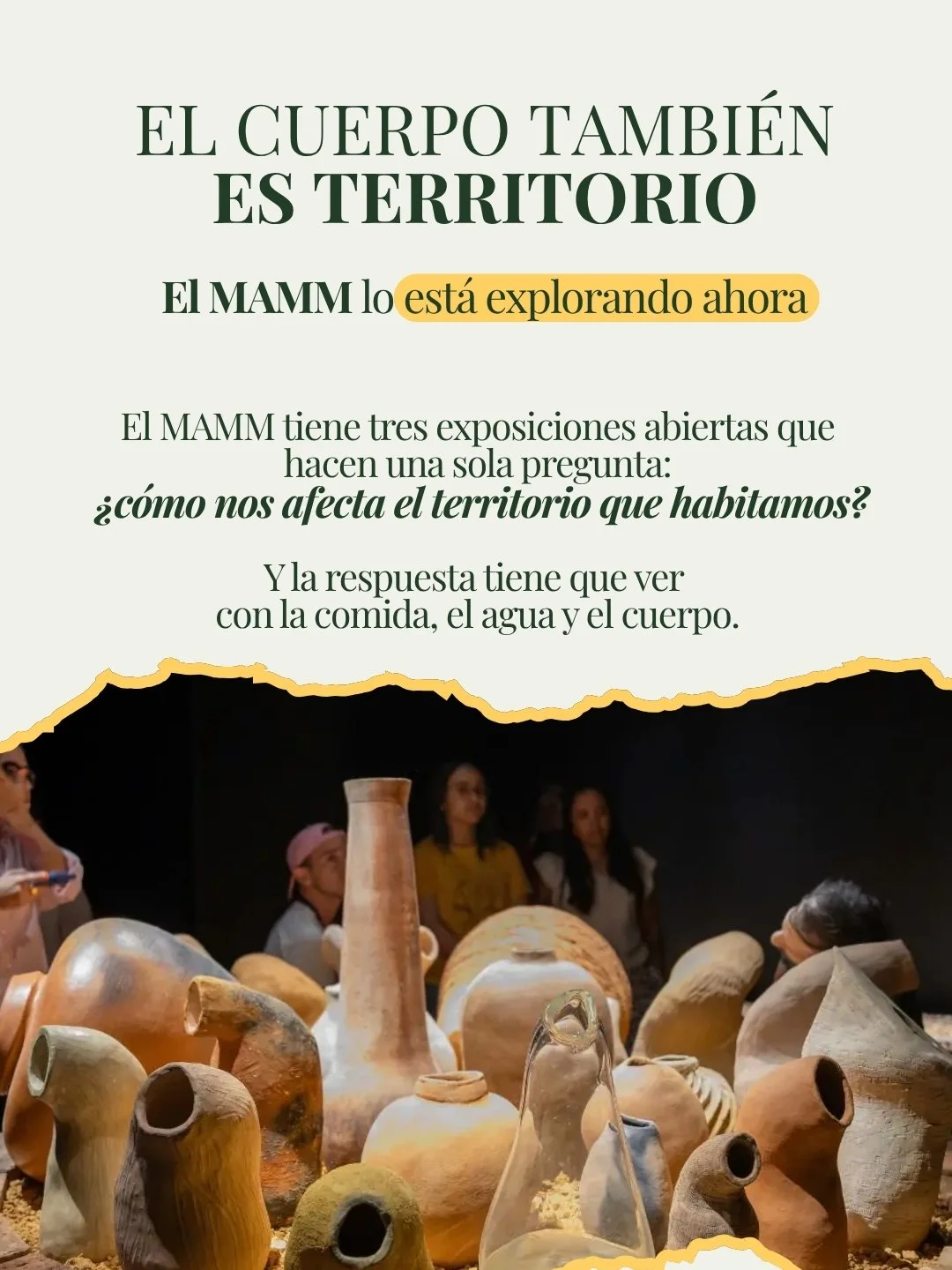 Nos habitan p&aacute;jaros y monta&ntilde;as. La luz, el fuego y la ceniza y El susurro del barro son las tres exposiciones del ciclo actual del MAMM. Suenan abstractas, pero tocan algo muy concreto: la relaci&oacute;n entre lo que comemos, el suelo 