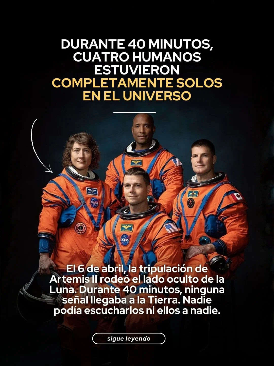 El 1 de abril de 2026, cuatro personas se alejaron de la Tierra m&aacute;s de lo que ning&uacute;n ser humano hab&iacute;a hecho desde 1972. Llegaron a 406.771 kil&oacute;metros de distancia, superando el r&eacute;cord del Apolo 13.

Pero el dato que