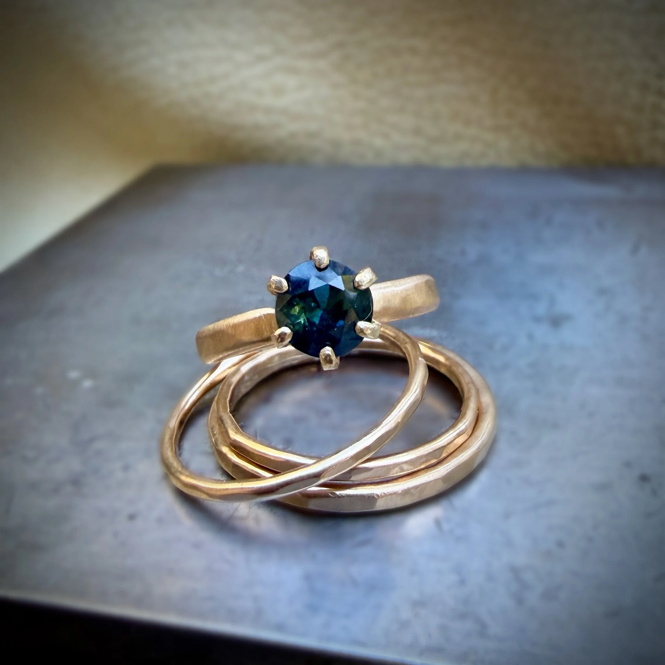 Deep Blue Sapphire Ring
