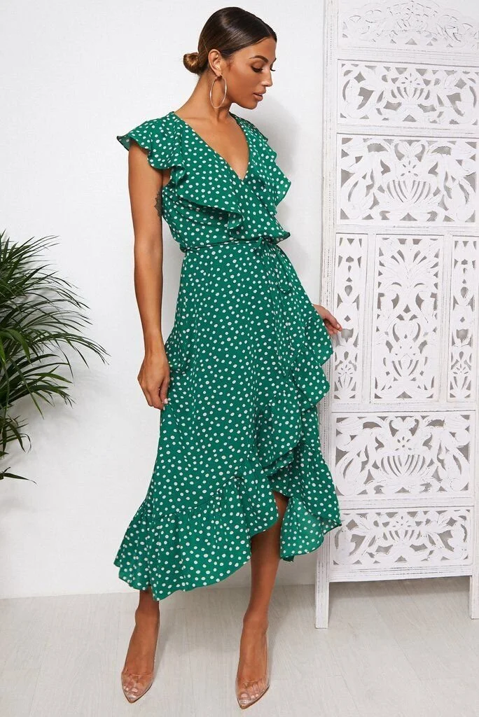 Mica+Green+Polka+Dot+Frill+Wrap+Midi+Dress.jpeg