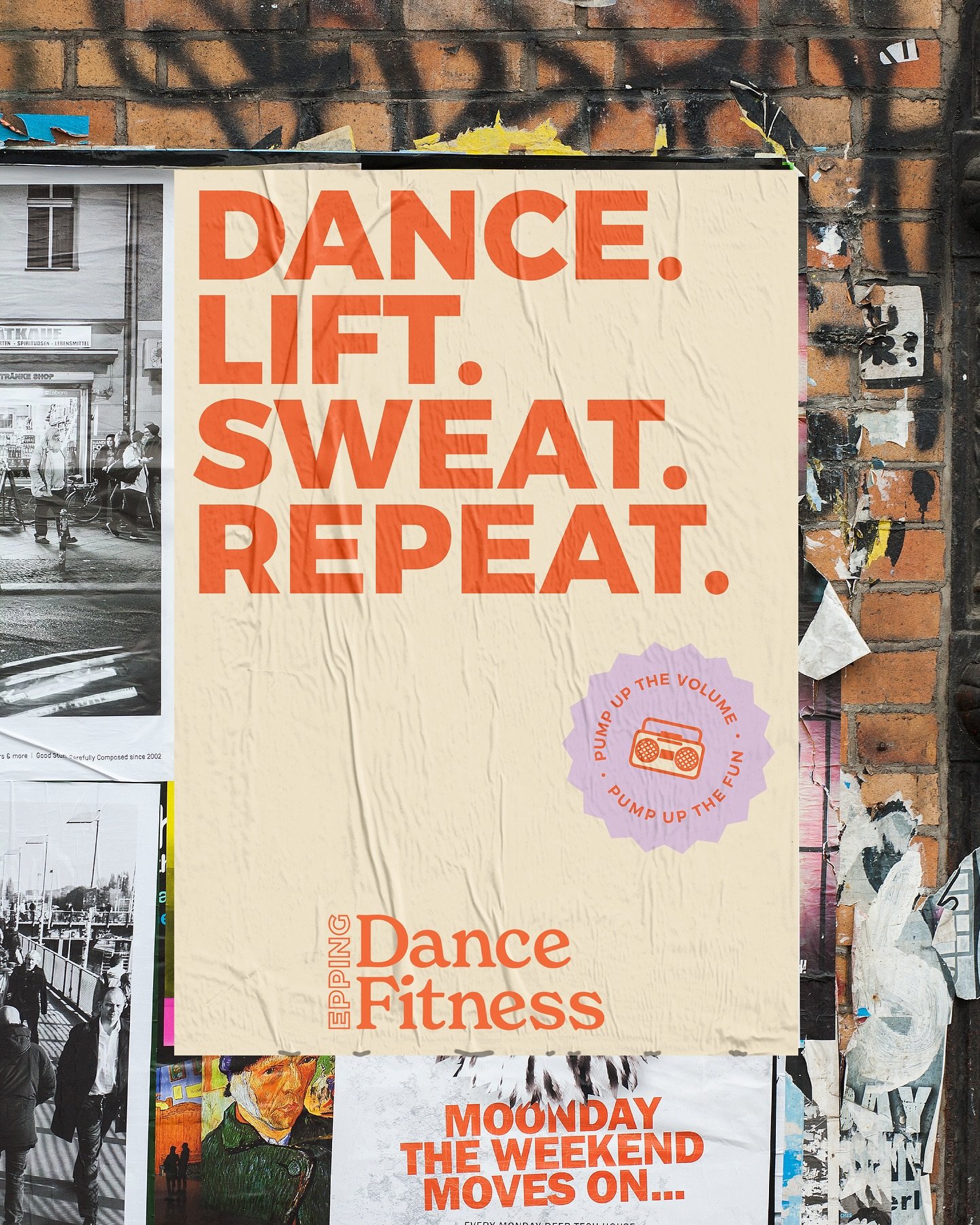 Mocking up designs for my clients isn&rsquo;t just fun, it&rsquo;s also so helpful for them to know how to use their new brand assets and keep their designs in line. Like these mocks for @eppingdancefitness 

Sometimes we want the text to be a bold h