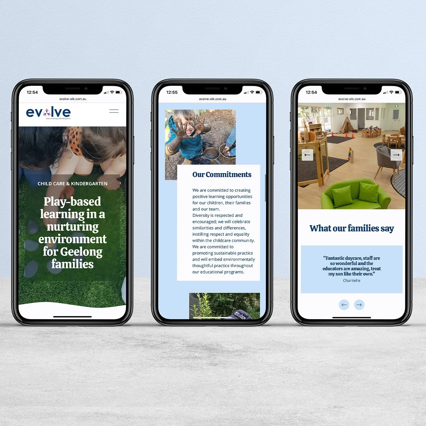 When Carol from @evolve.elk reached out saying she was in desperate need of a website make-over for her childcare centre in Geelong I was beyond excited! 
After quickly checking out her existing site I could see why she was so keen for a refresh! 

I
