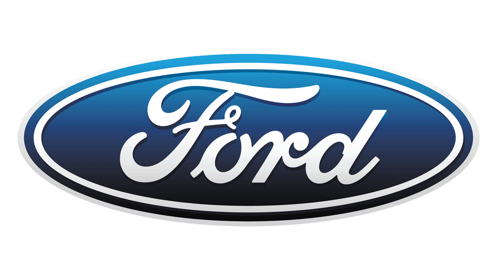 Ford logo, blue oval with white script text