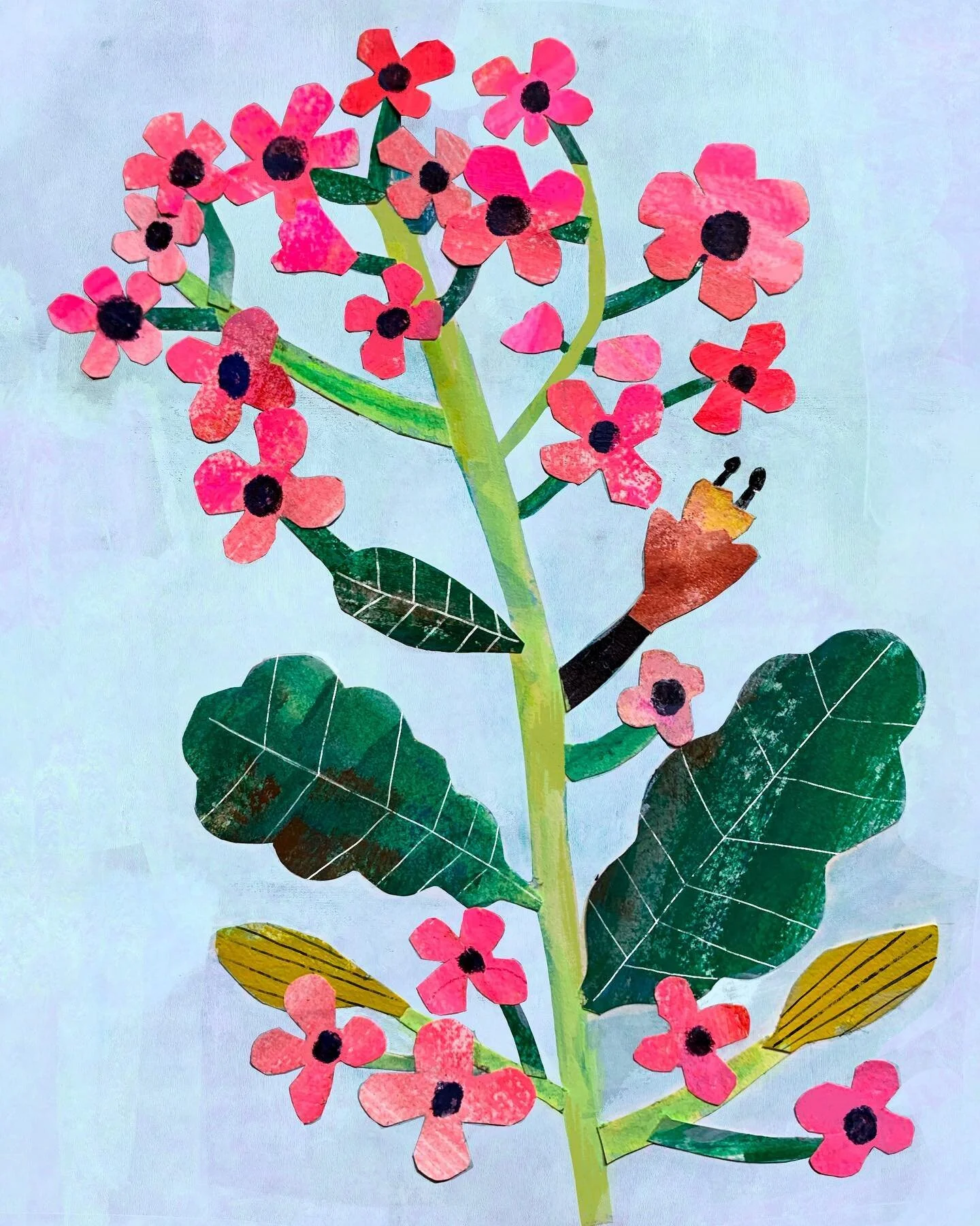 I&rsquo;ve been playing with college art and love to discover new textures through the process. It&rsquo;s messy but quite fun.