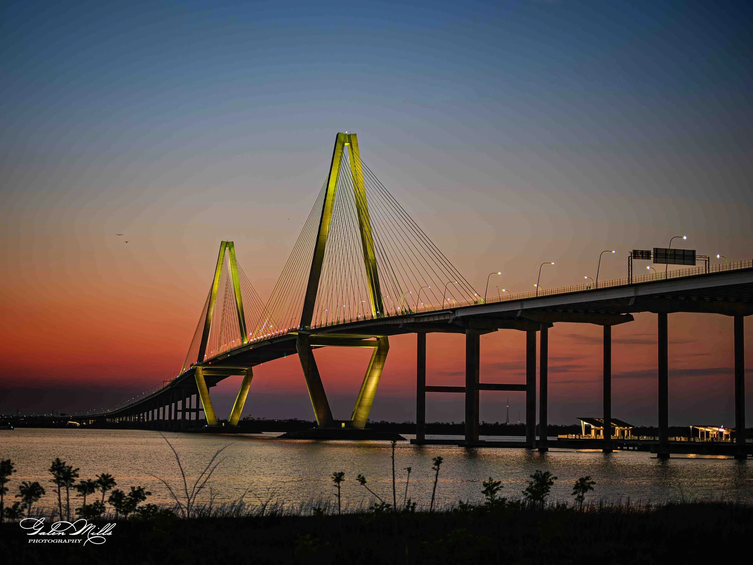 Dusk at the Ravenel Bridge