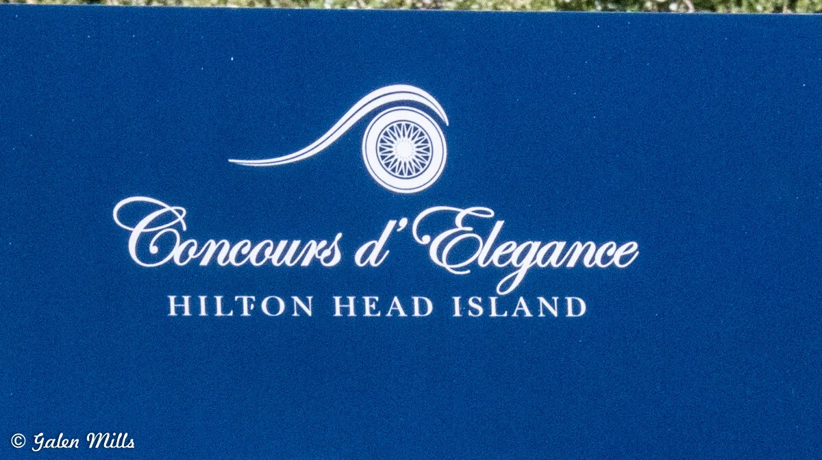 Concours d'Elegance Hilton Head Island logo on a blue background.