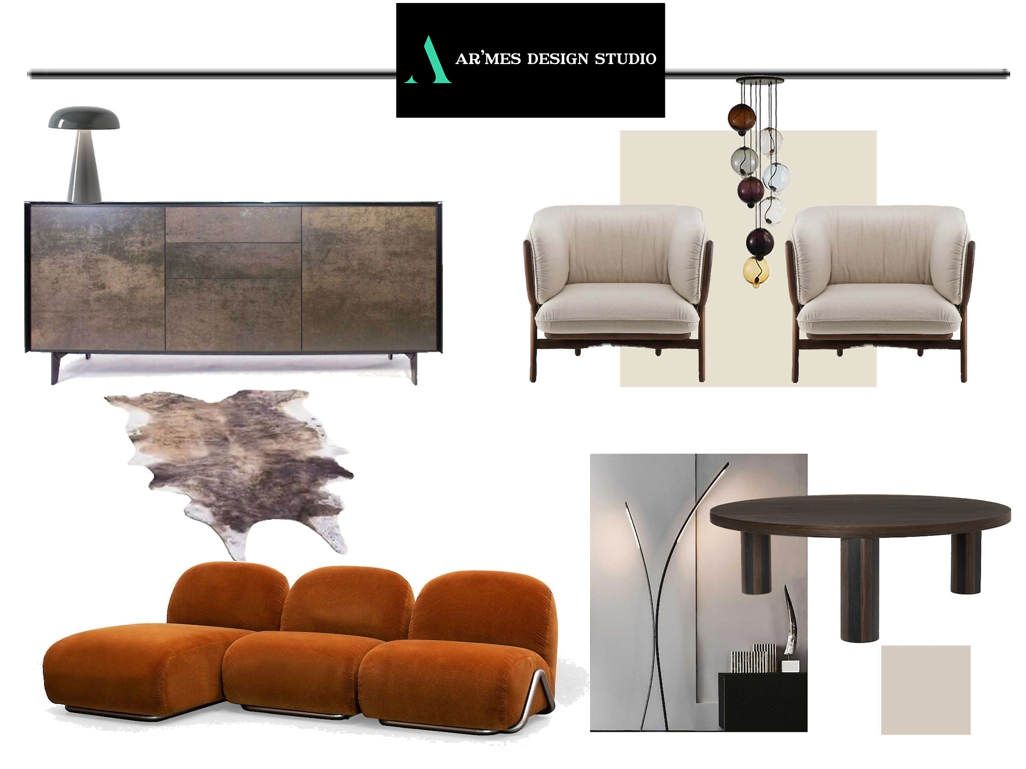 Contemporary moodboard by Ar'mes Design Studio