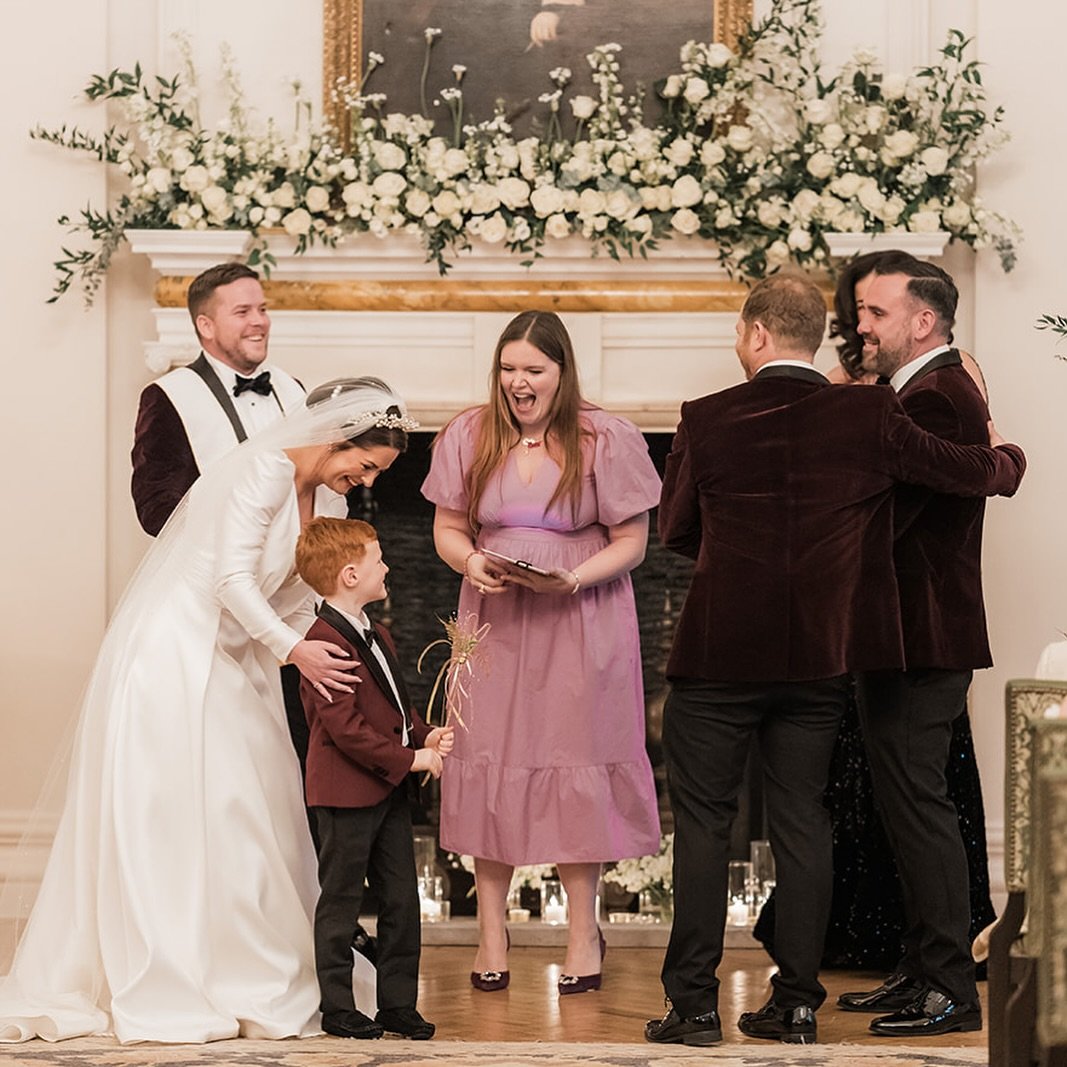 ⚡️This much fun. this much Family. This much love. ⚡️
⚡️That&rsquo;s what is at the heart of all my ceremonies - family, fun and love. And Josie and Ben were the epitome of that, at their winter wedding at the always beautiful Ned London 
⚡️Who bette