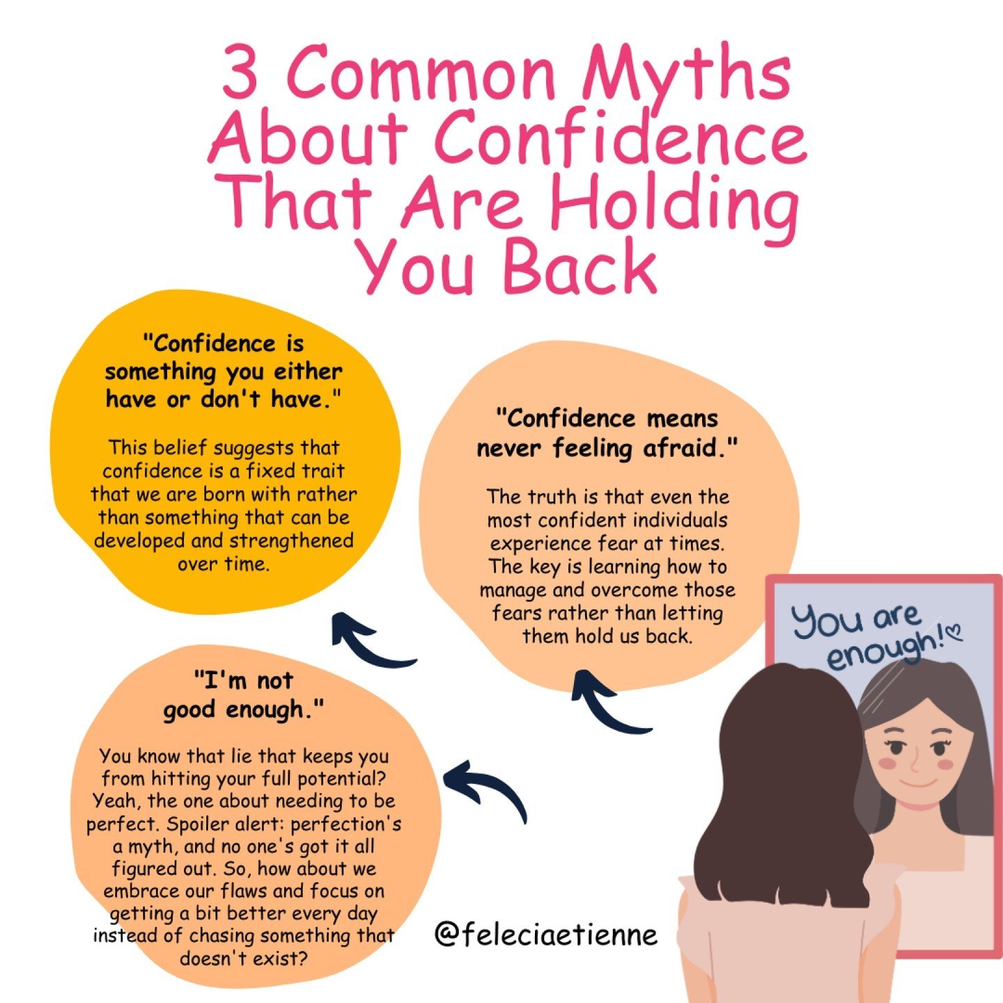 🌟 Let's debunk the myths holding you back to help you break free and reclaim your confidence.

👉 &quot;I'm Not Good Enough&quot;: This lie convinces you that others are more capable or deserving. The truth? Everyone has unique strengths and weaknes