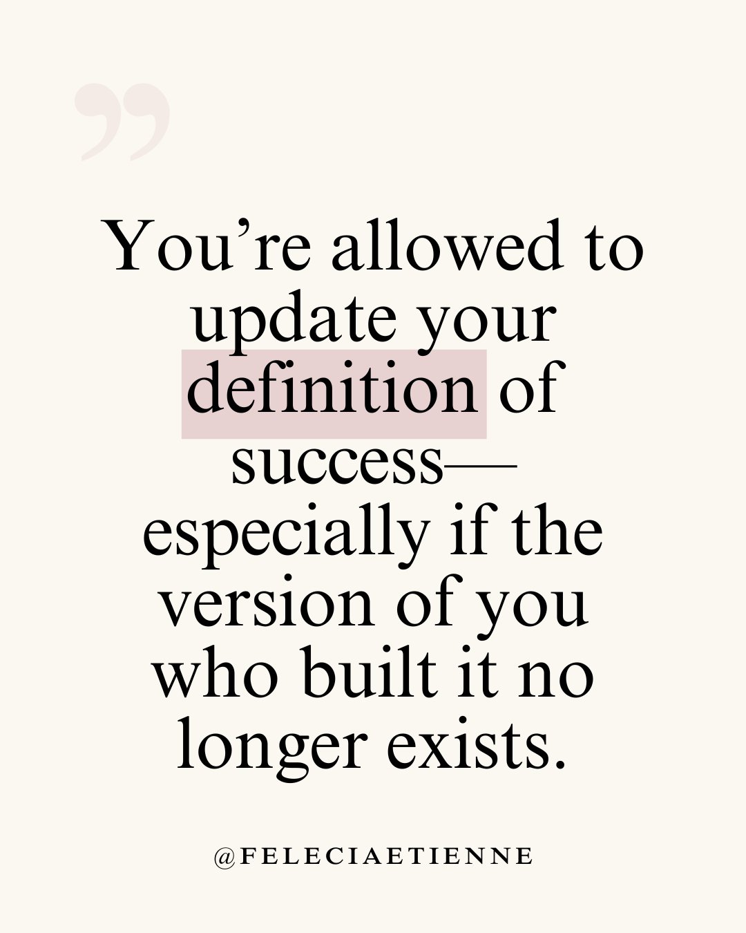 You don&rsquo;t have to keep chasing a version of success that no longer fits the version of you that exists now.

You&rsquo;re allowed to want peace instead of pressure.
Simplicity instead of hustle.
Alignment over achievement.

✨ Because if the wom