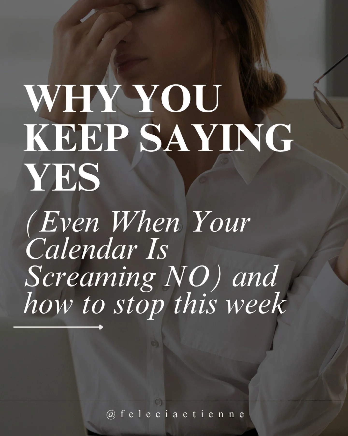 Ever look at your calendar and think: &ldquo;How did I say yes to ALL of this?&rdquo;

Yet the &ldquo;no&rdquo; never leaves your lips? 👀

Here&rsquo;s the truth ⬇️
Saying yes when your calendar is screaming NO isn&rsquo;t about poor time management