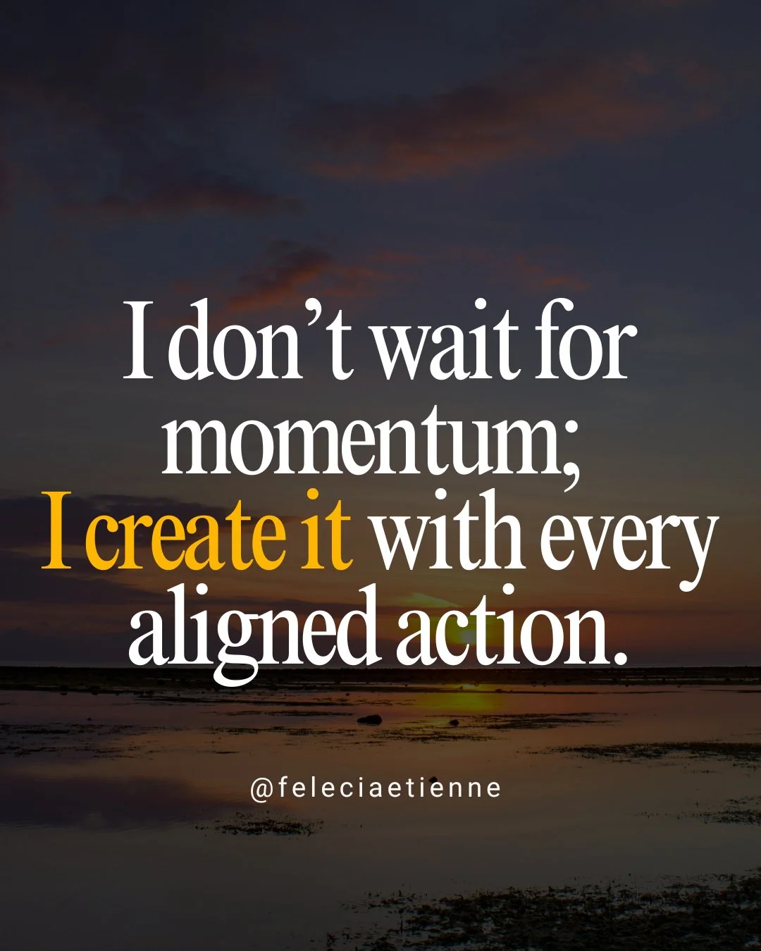 You don&rsquo;t wait for momentum.

You create it: one aligned action at a time.

Every message you send.
Every boundary you hold.
Every brave &ldquo;yes&rdquo; (and every aligned &ldquo;no&rdquo;).

That&rsquo;s how leaders rise not through speed, b