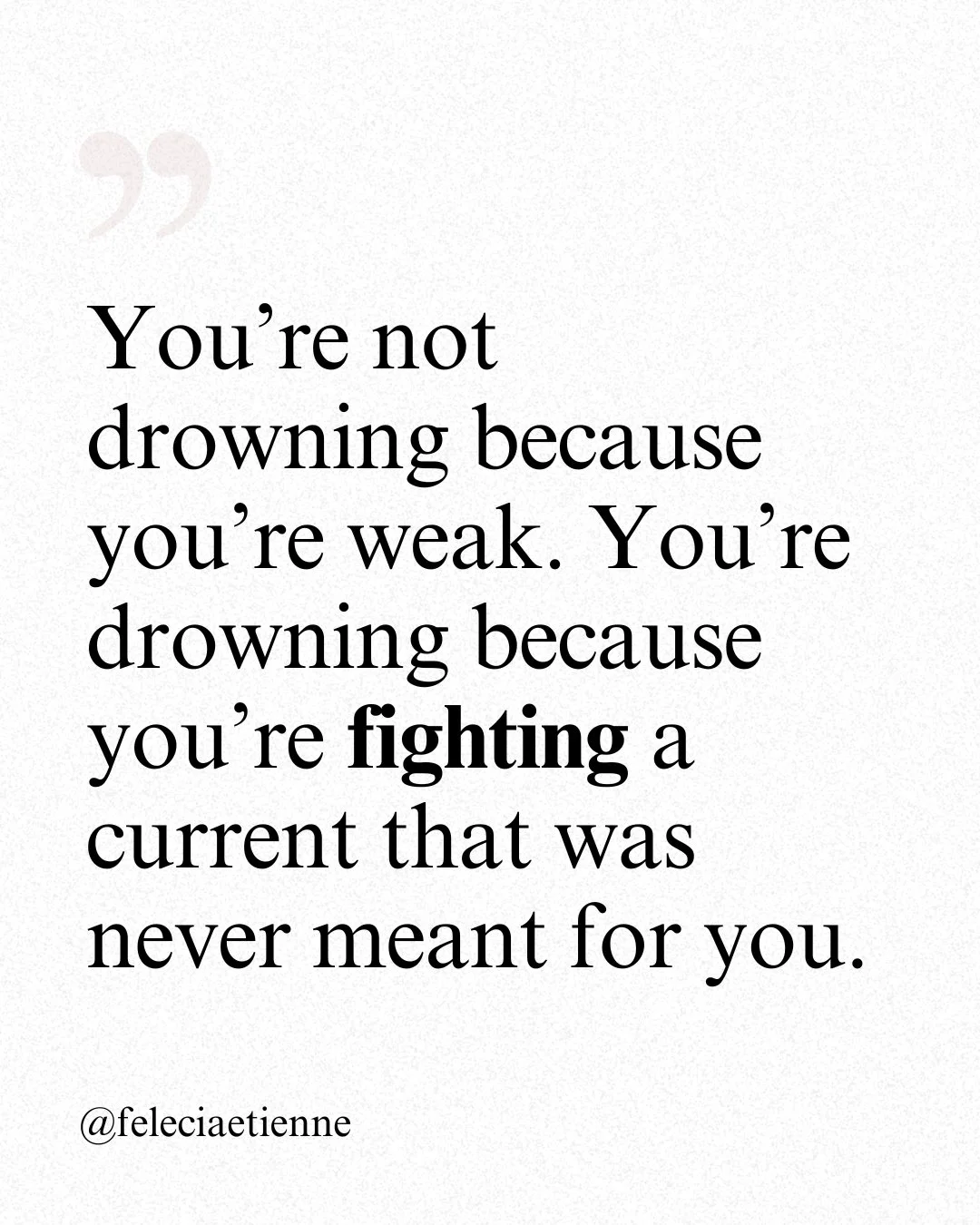 You&rsquo;re overfunctioning in a rhythm that was never meant to sustain you.

You&rsquo;ve built your strategy around survival, not alignment.

The truth?

You don&rsquo;t need to swim harder, you need to change the water you&rsquo;re in. 🌊

The mo