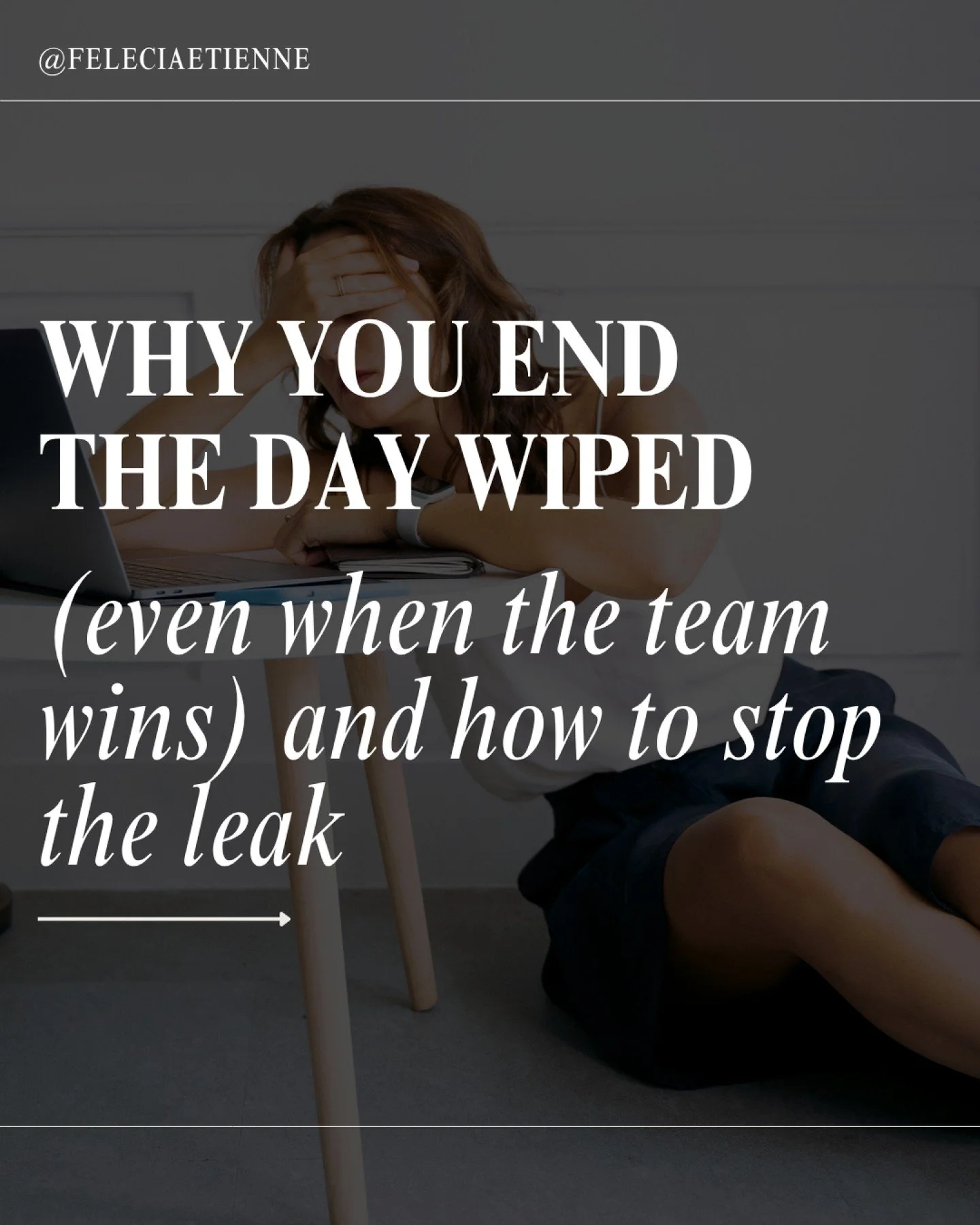 Ever end the day exhausted even when everything technically went right?

You hit the goals. The team crushed it. The boxes are checked&hellip;

But instead of celebrating, you feel drained.

You&rsquo;re not tired from doing too much.. you&rsquo;re t
