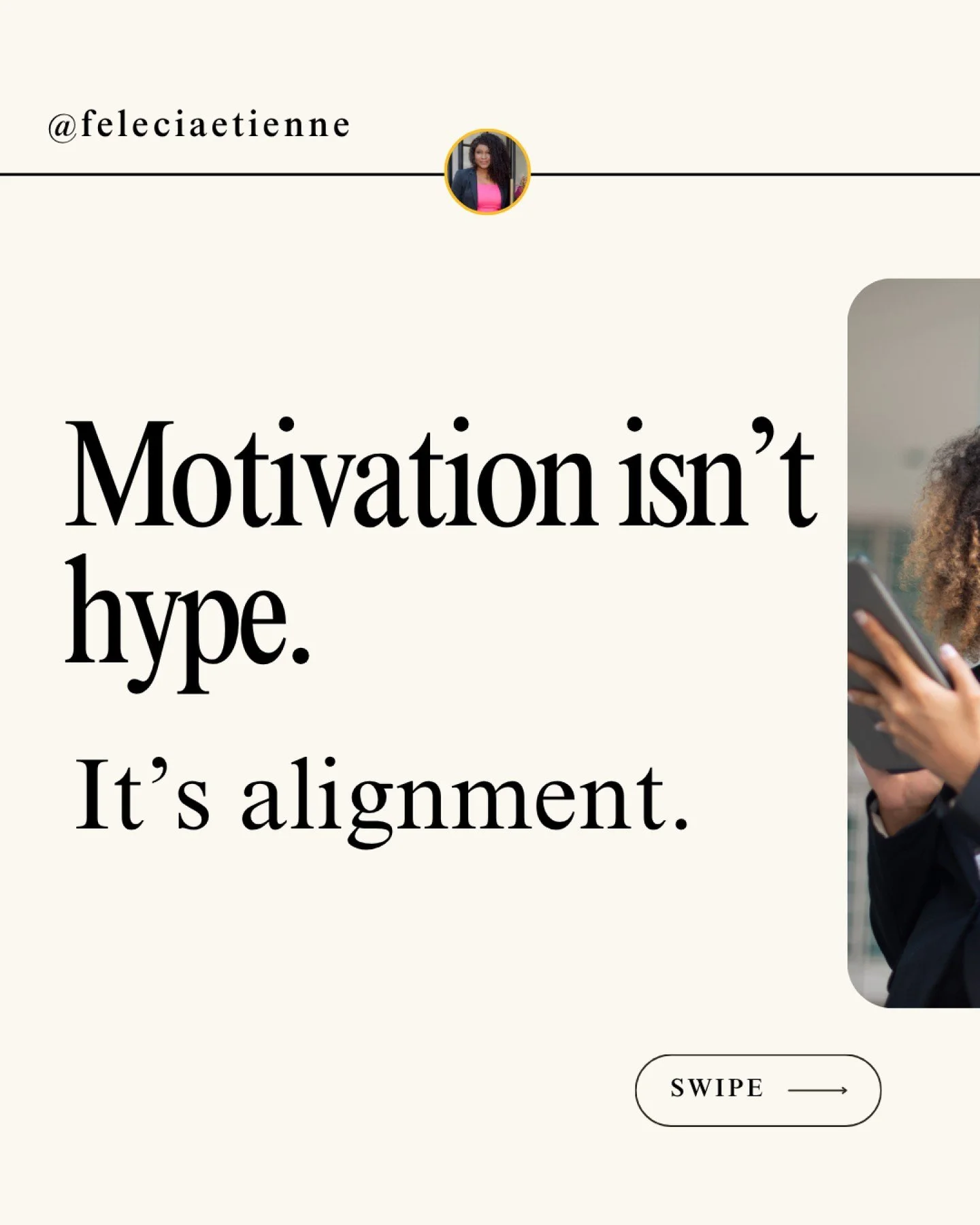 Motivation fades when your actions aren&rsquo;t in sync with your purpose.

It&rsquo;s not that you&rsquo;re unmotivated; it&rsquo;s that you&rsquo;re misaligned.

When your work feels forced, your energy leaks.

⚡ When your actions match your values