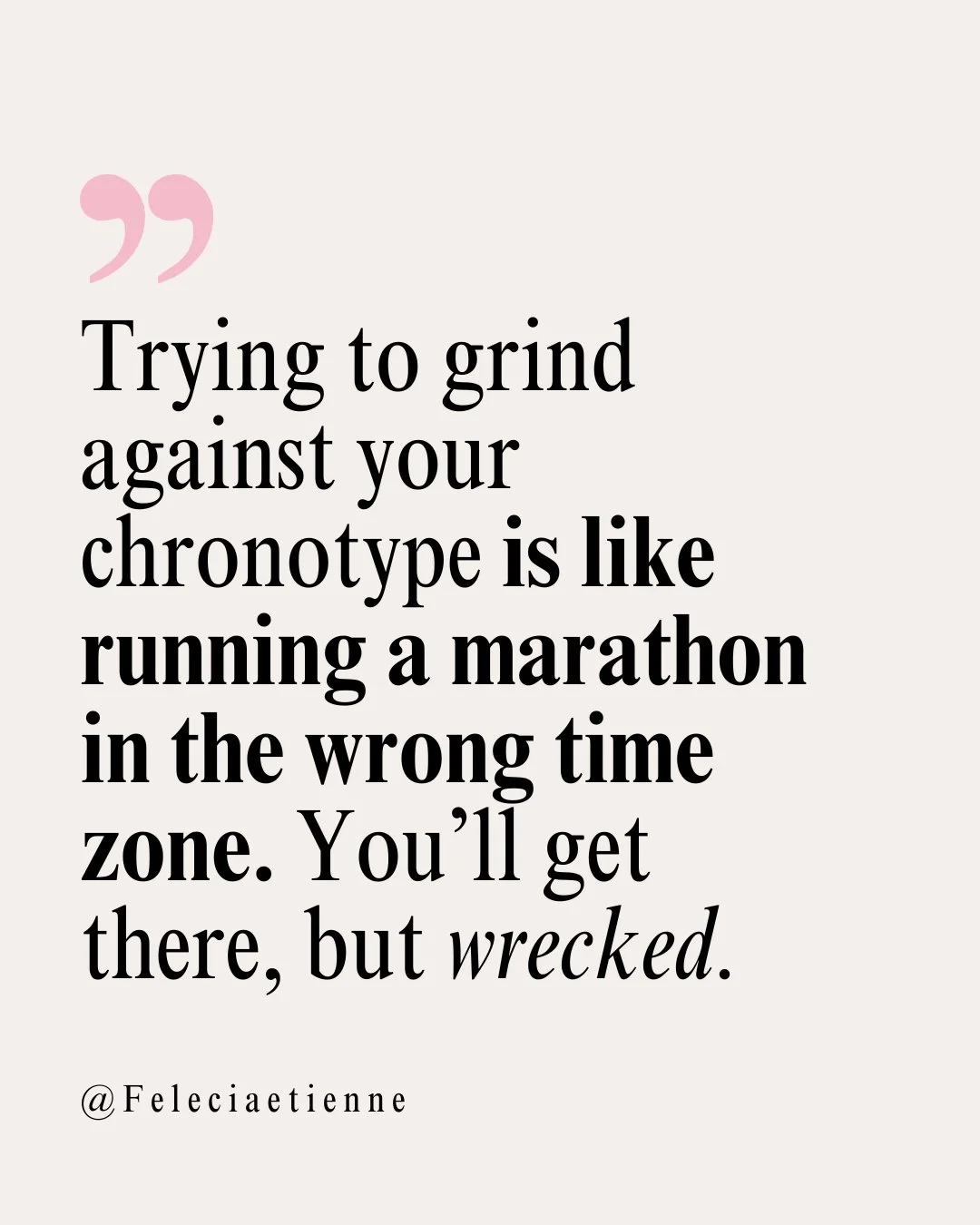 Your chronotype is your body&rsquo;s natural rhythm: your built-in timing for focus, creativity, and rest.

Some of us hit peak clarity at 6 a.m. ☀️

Others do our best work at 3 p.m. 🌤️

But when you try to grind outside your biological rhythm&hell