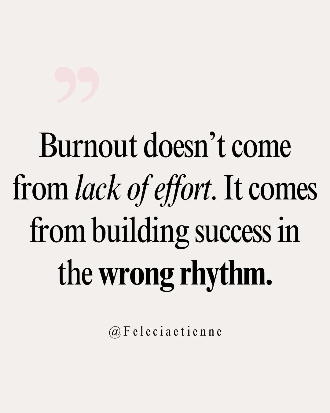 You&rsquo;ve been running on grit when your body needed grounding.

Burnout doesn&rsquo;t come from lack of effort, it comes from being out of sync with your energy.

✨ The fix isn&rsquo;t another system, it&rsquo;s learning your rhythm.

Start with 