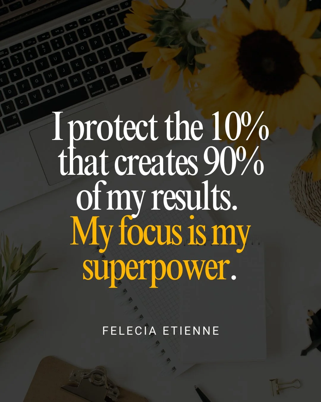 Protect your profit zones.

That 10% of effort that drives 90% of your results: guard it like your peace.

Your focus = your edge.

Your rhythm = your power.

🧠 Ready to find yours? Comment RESET for the CEO Reset Workbook: your guide to working sma