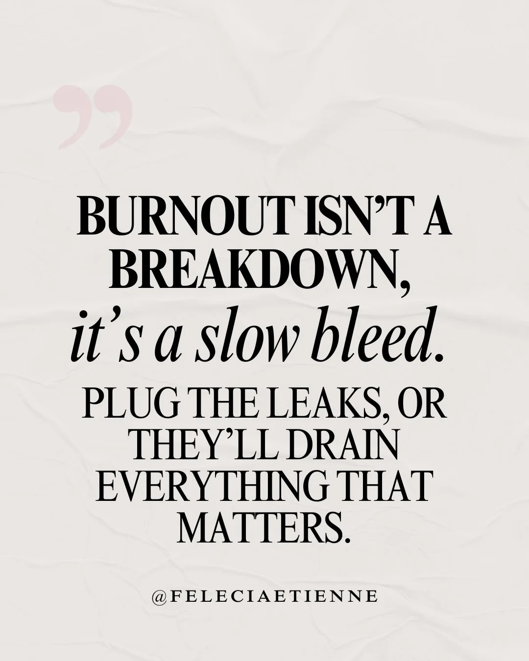 You don&rsquo;t burn out overnight.

It happens slowly, every time you say &ldquo;yes&rdquo; when your body said &ldquo;pause.&rdquo;

Every time you push through instead of power down.

That&rsquo;s not strength.
That&rsquo;s energy debt disguised a
