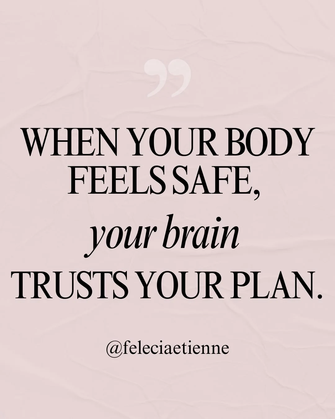 Your strategy isn&rsquo;t the problem.
Your nervous system just isn&rsquo;t on board yet.

Because when your body feels safe,
your brain finally trusts your plan.

That&rsquo;s when clarity CLICKS.
That&rsquo;s when execution FLOWS.
That&rsquo;s when